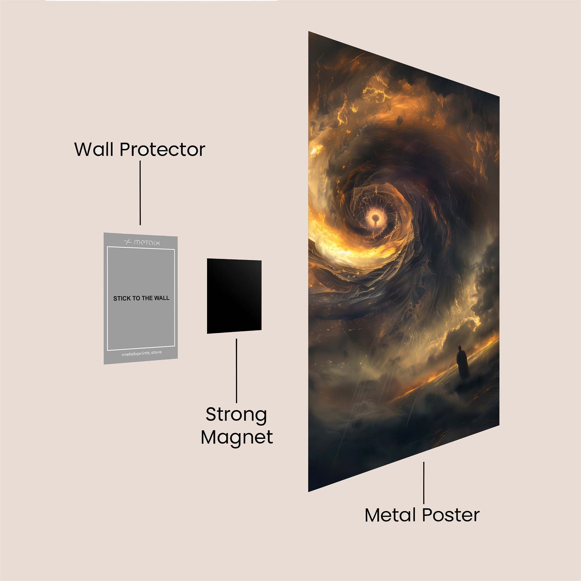 Cosmic Whirlwind Safe Wall Magnetic / M