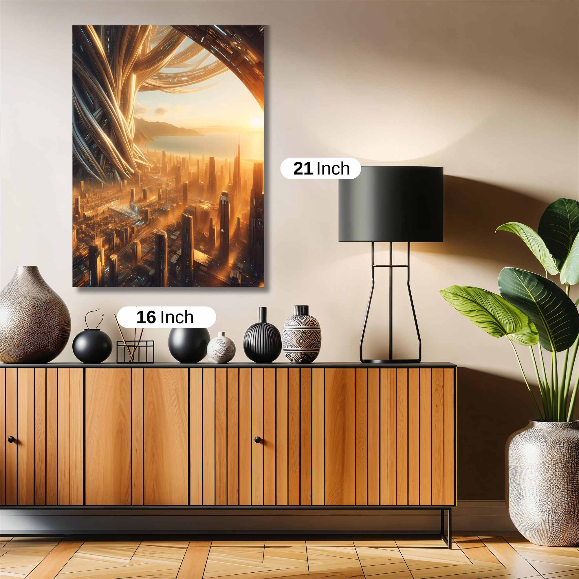 Futuristic Serenity Safe Wall Magnetic / M