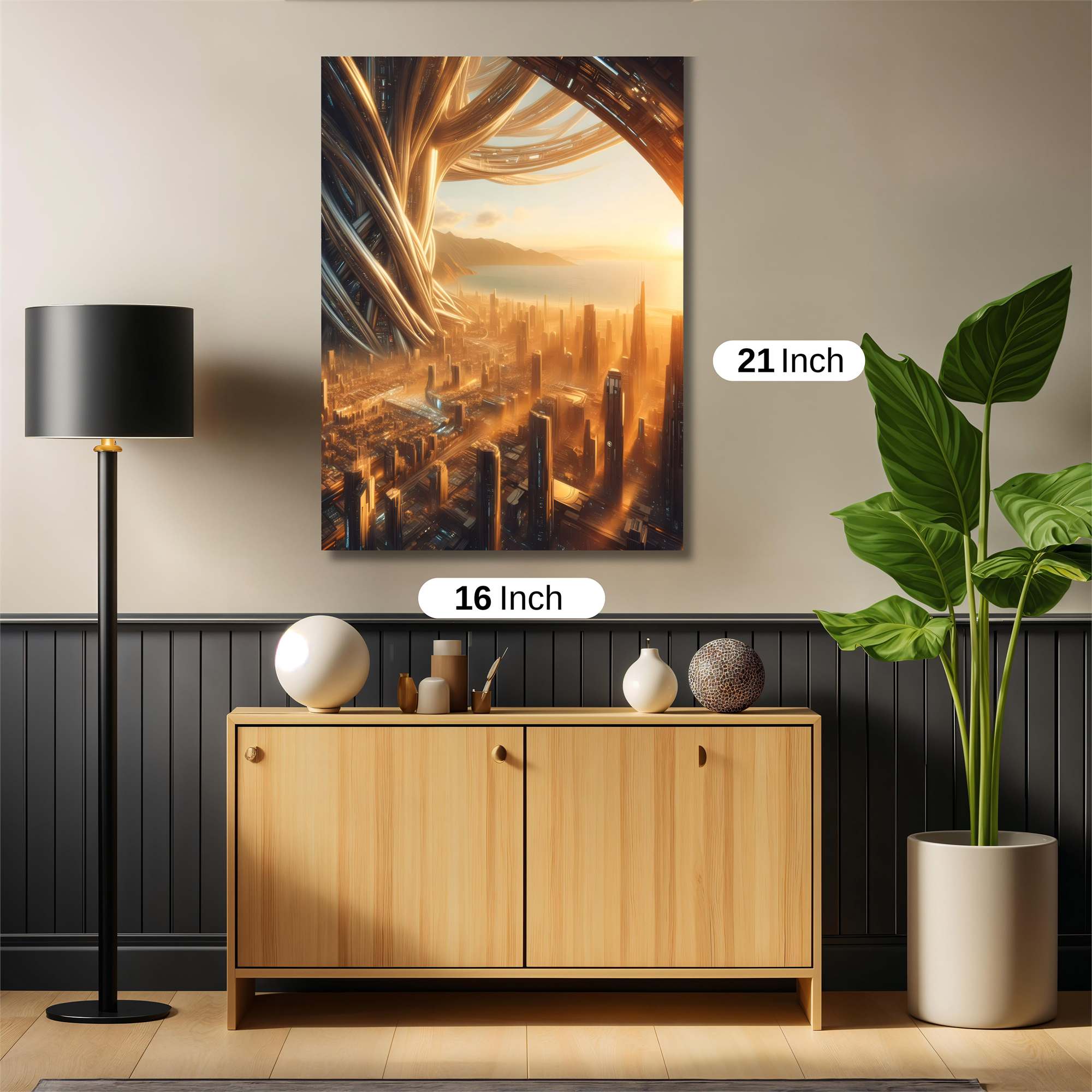 Futuristic Serenity Safe Wall Magnetic / M