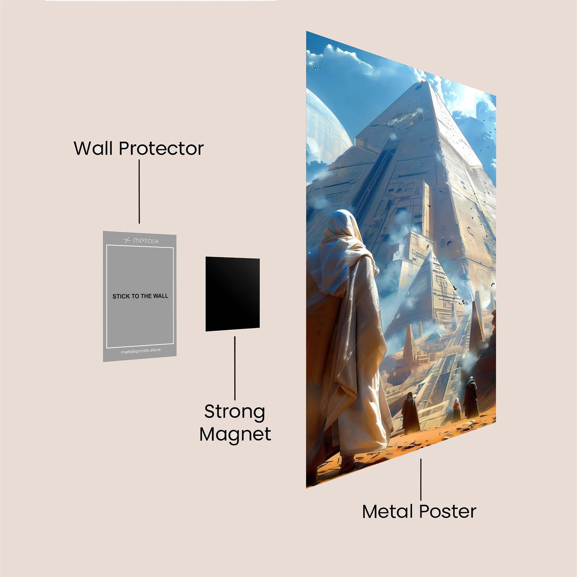 Pyramid Serenity Safe Wall Magnetic / M