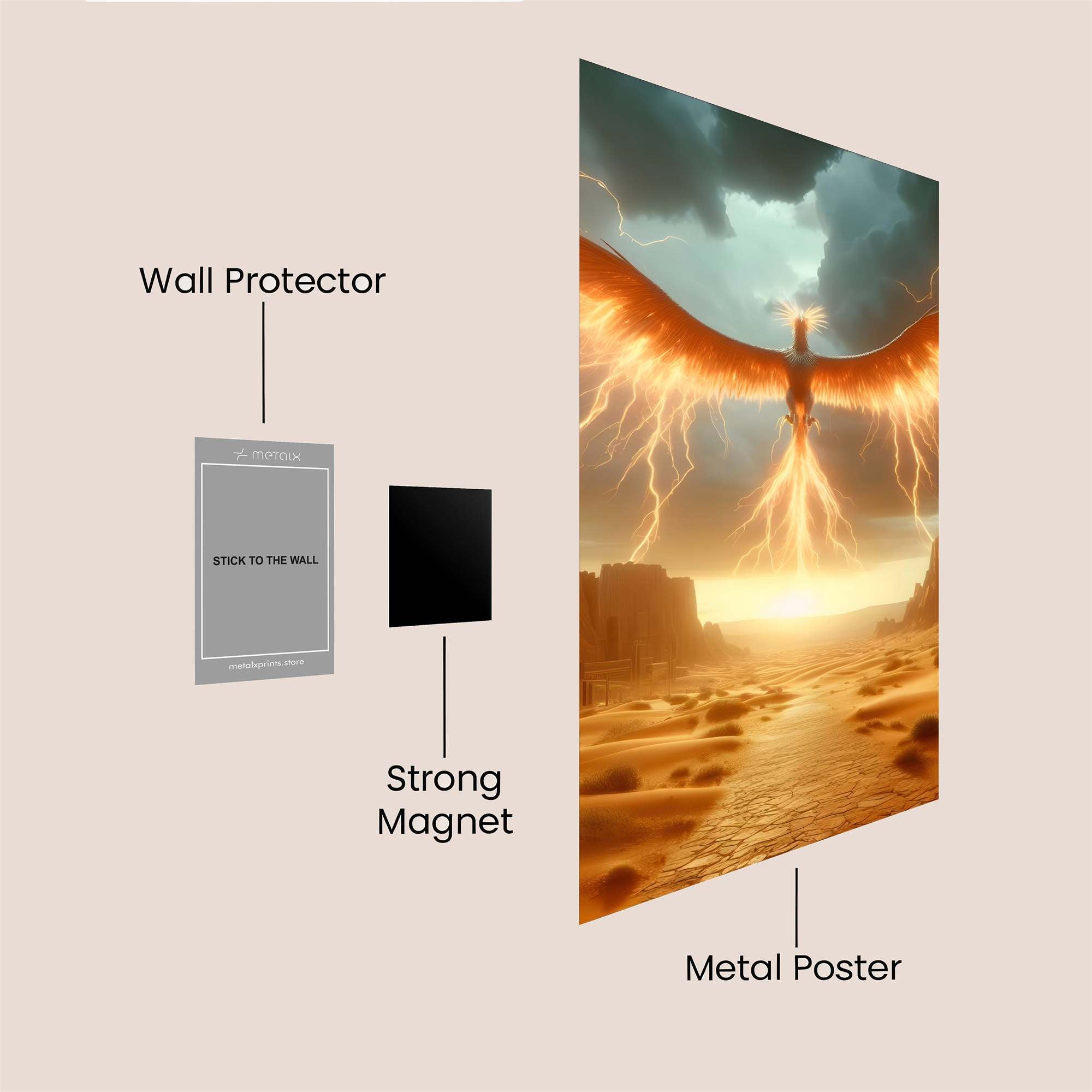 Phoenix Blaze Safe Wall Magnetic / M