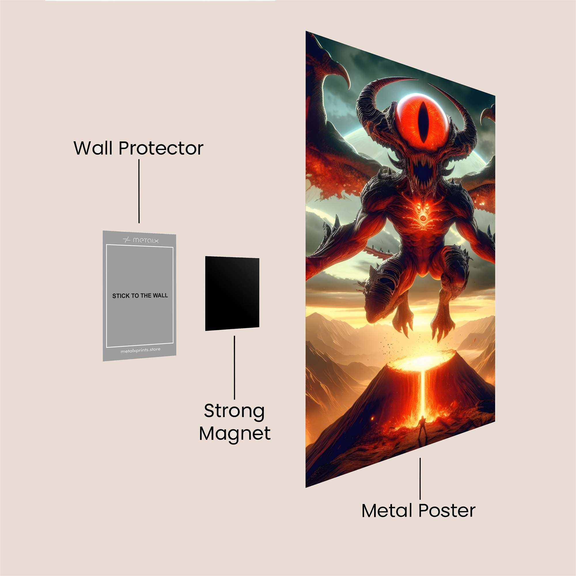 Demon Ascendant Safe Wall Magnetic / M