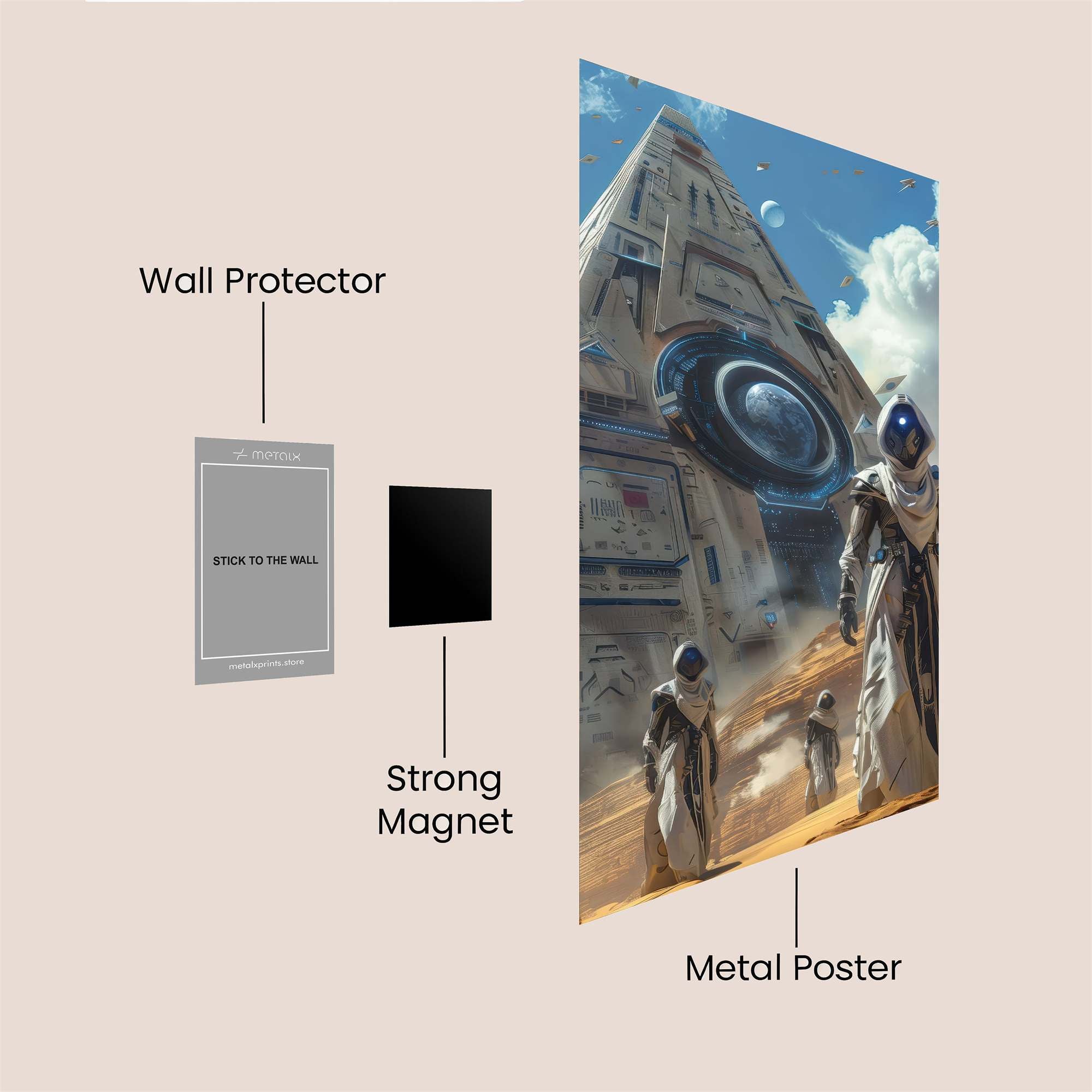 Pyramid Enigma Safe Wall Magnetic / M