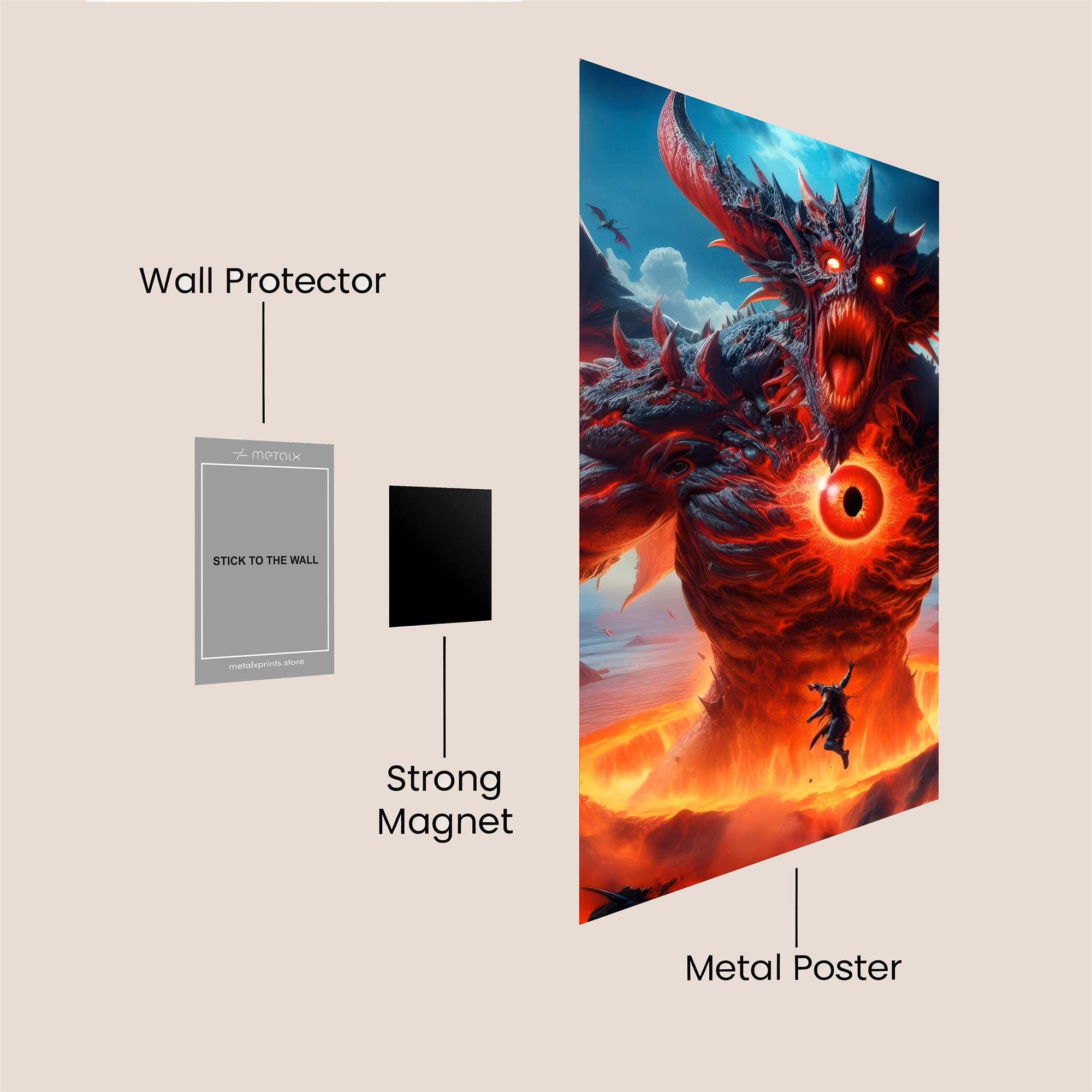 Demon Rage Safe Wall Magnetic / M