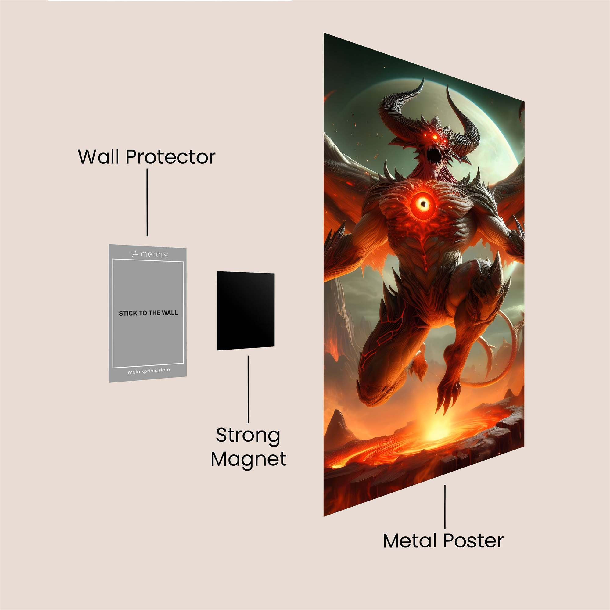 Demon Ascendant Safe Wall Magnetic / M