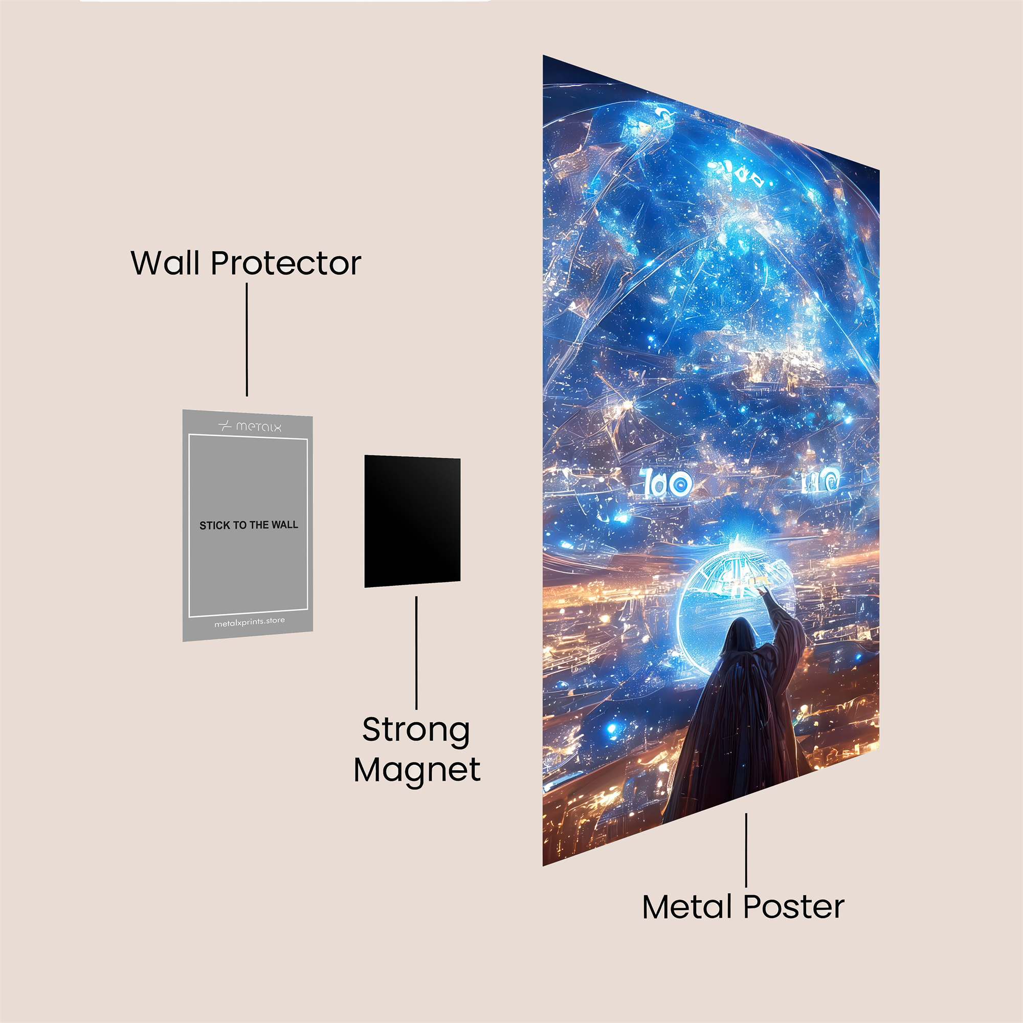 Cosmic Revelation Safe Wall Magnetic / M