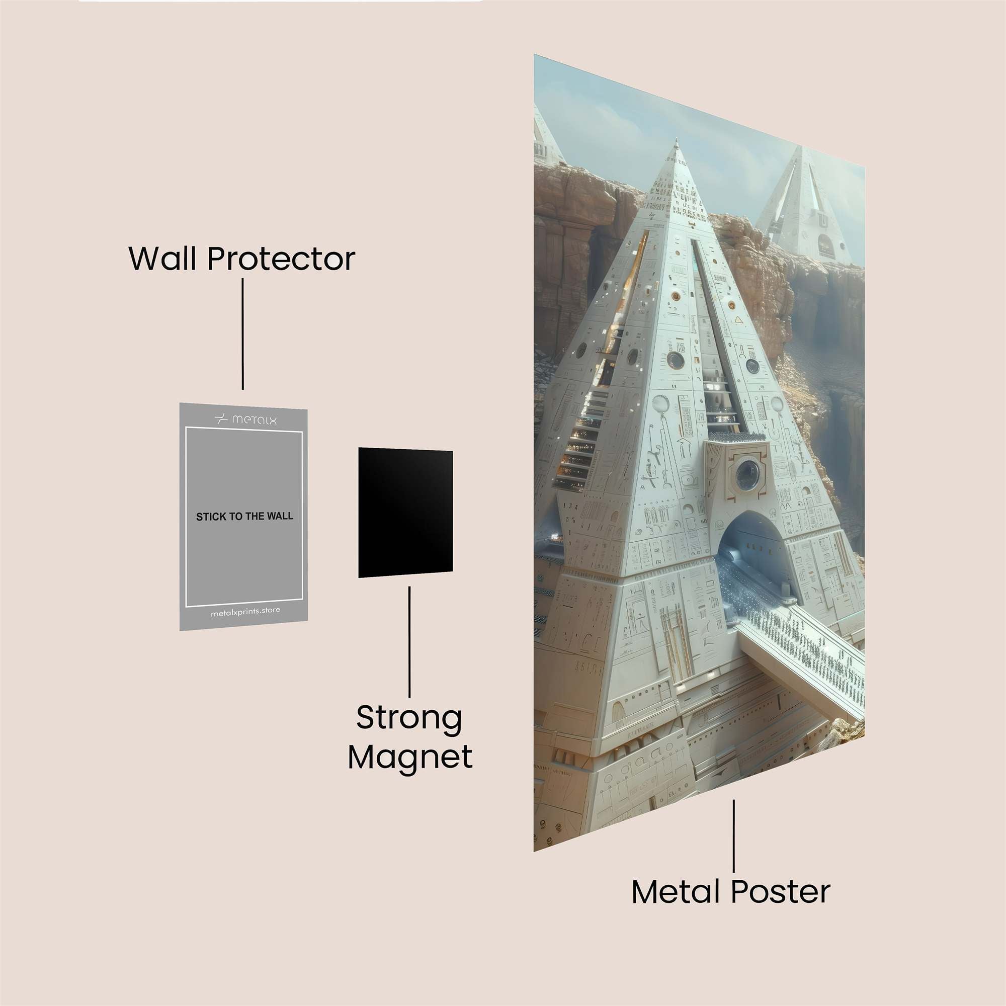 Pyramid Enigma Safe Wall Magnetic / M