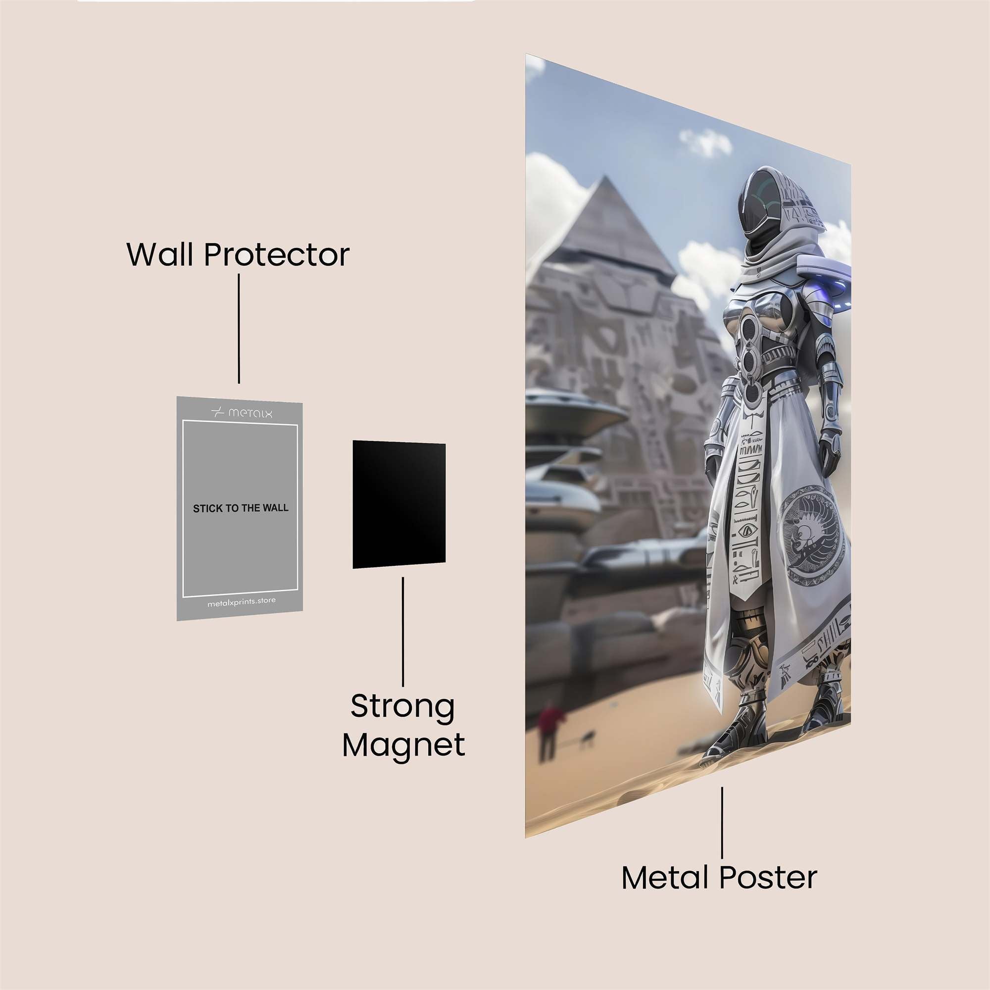 Pharaoh Futuristic Safe Wall Magnetic / M