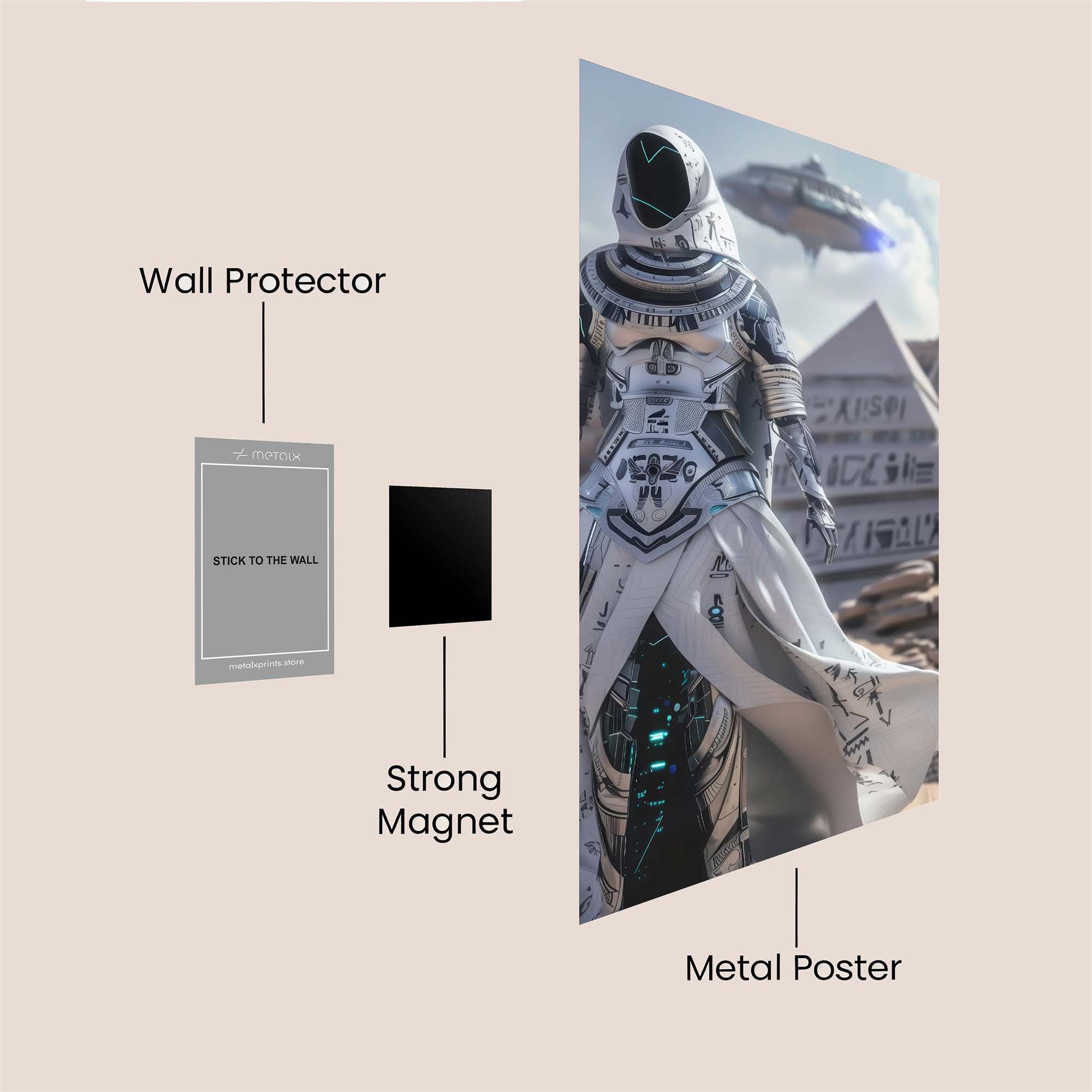 Pharaoh Futuristic Safe Wall Magnetic / M