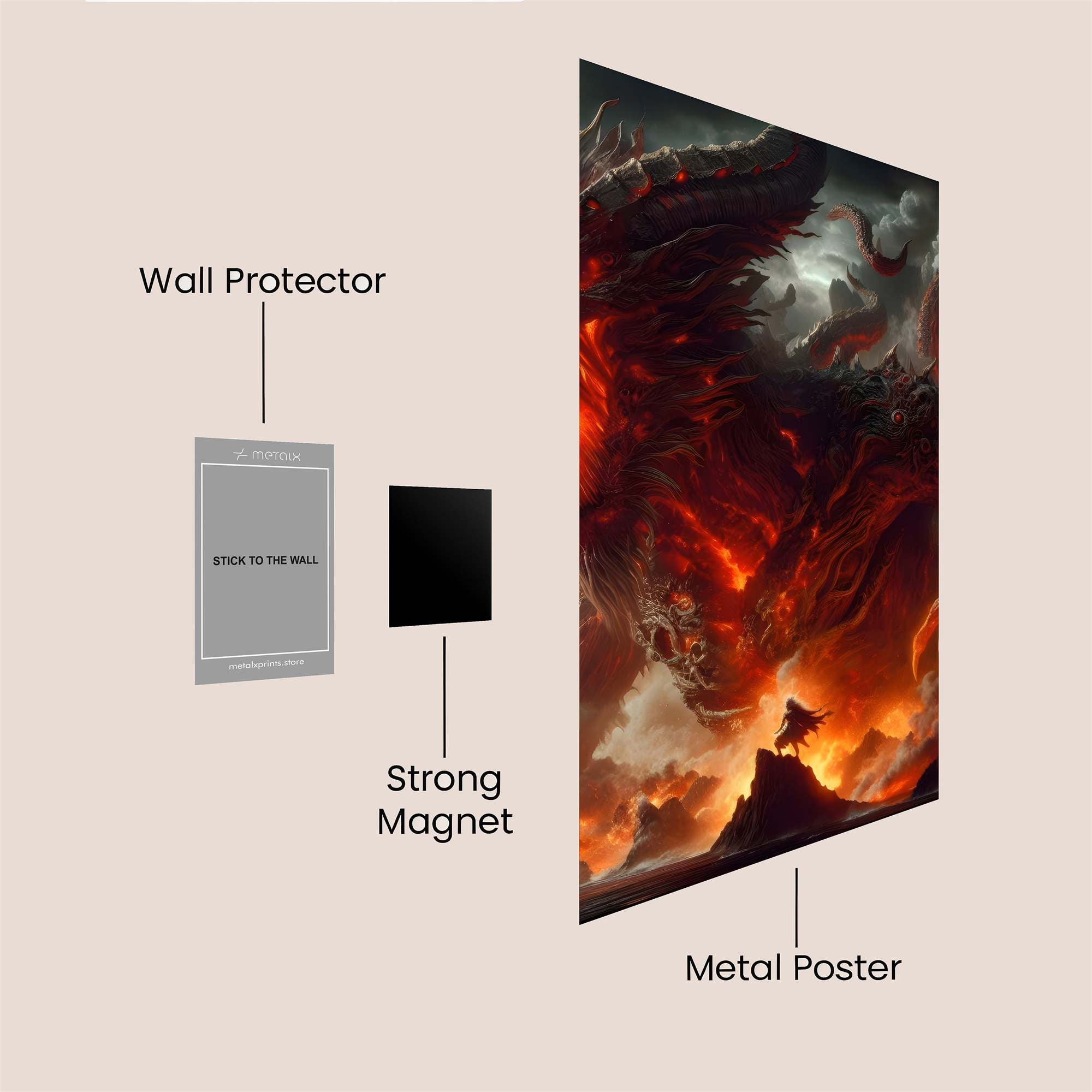 Demon Apocalypse Safe Wall Magnetic / M