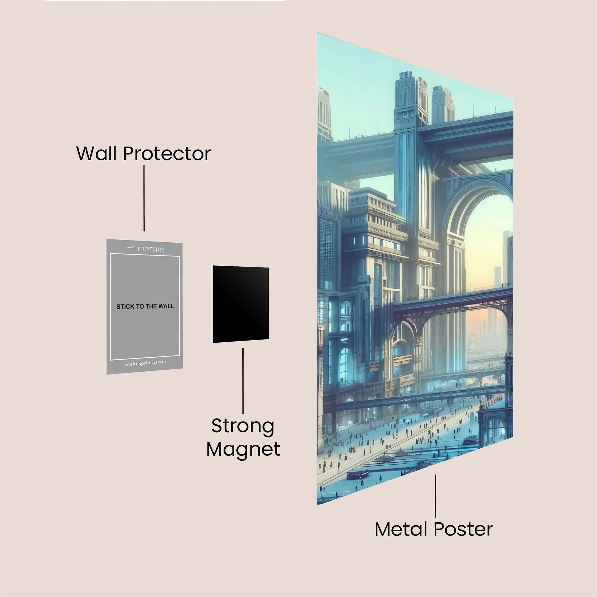 Metropolis Serenity Safe Wall Magnetic / M