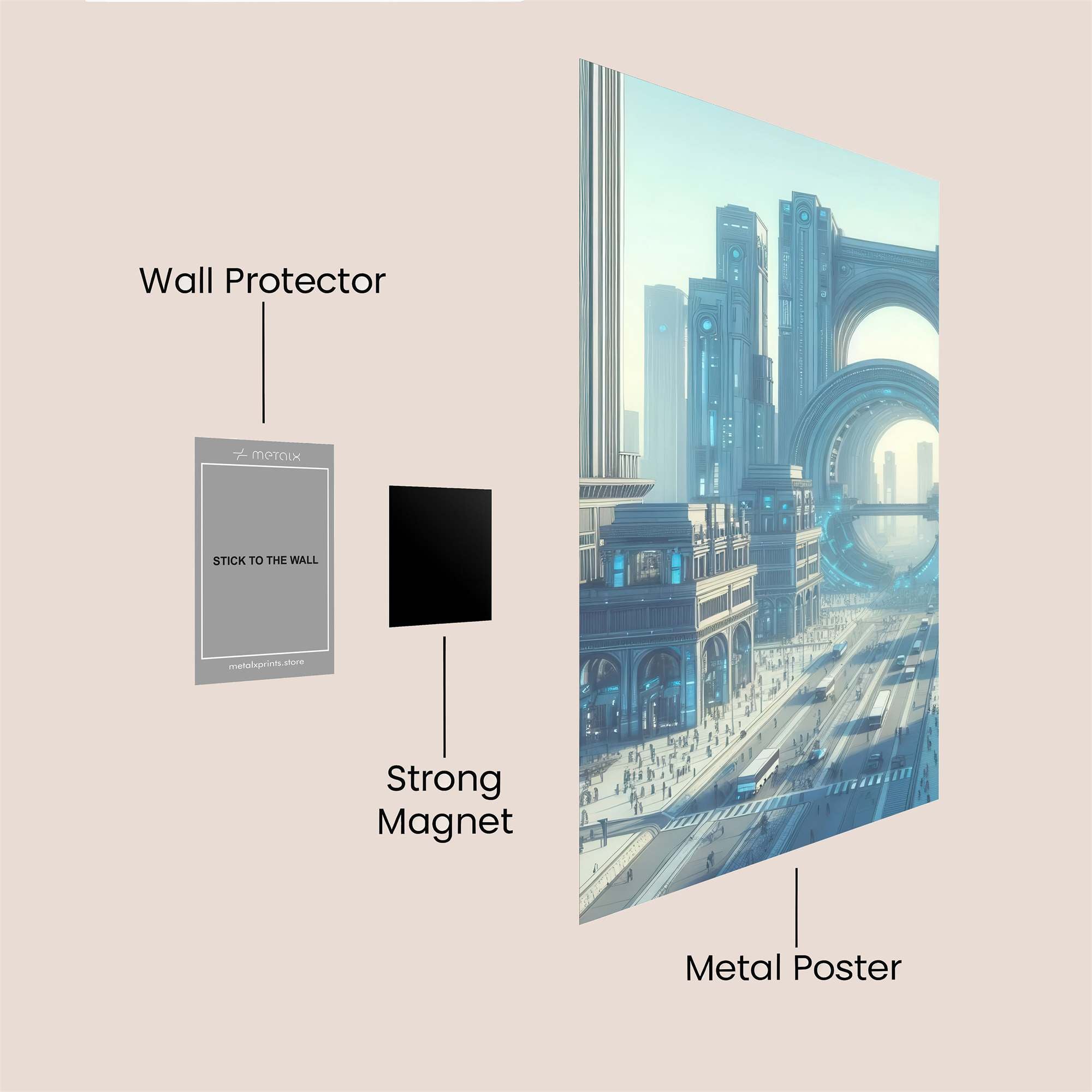 Futuristic Dawn Safe Wall Magnetic / M