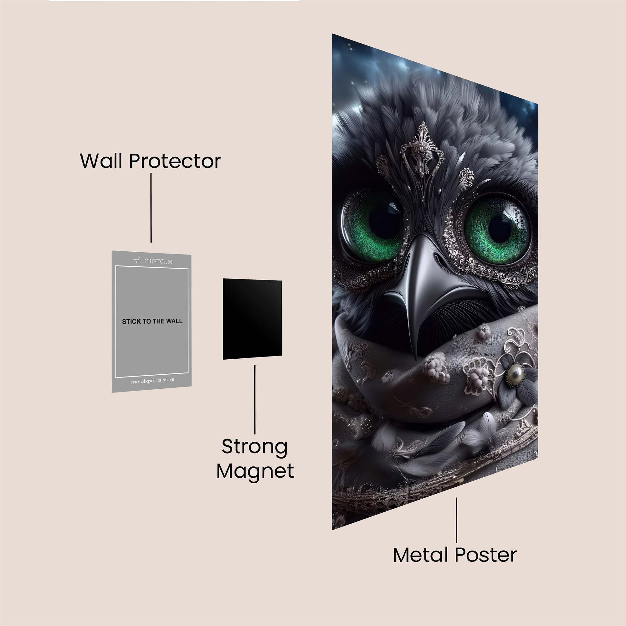 Owl Enigma Safe Wall Magnetic / M
