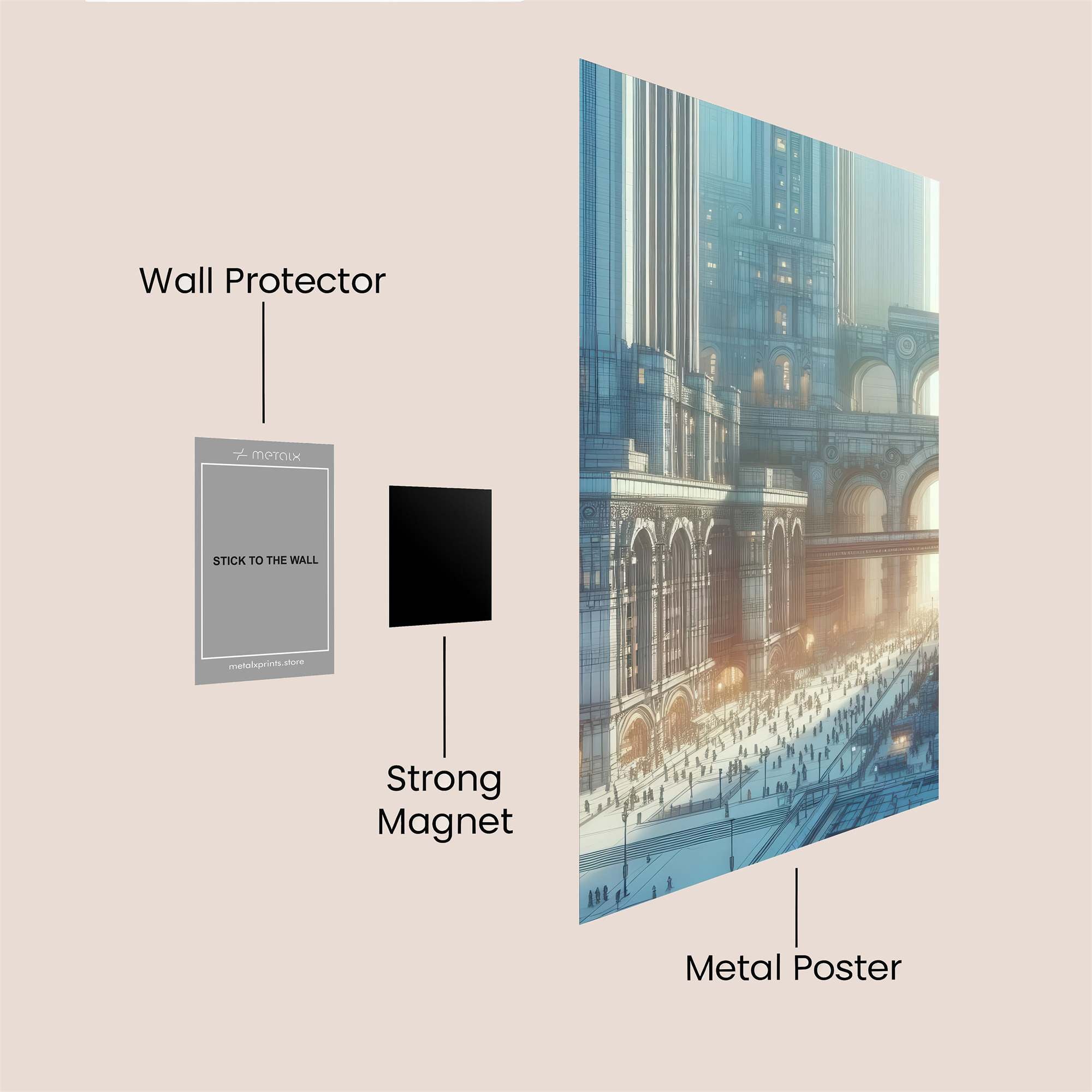 Metropolis Glow Safe Wall Magnetic / M
