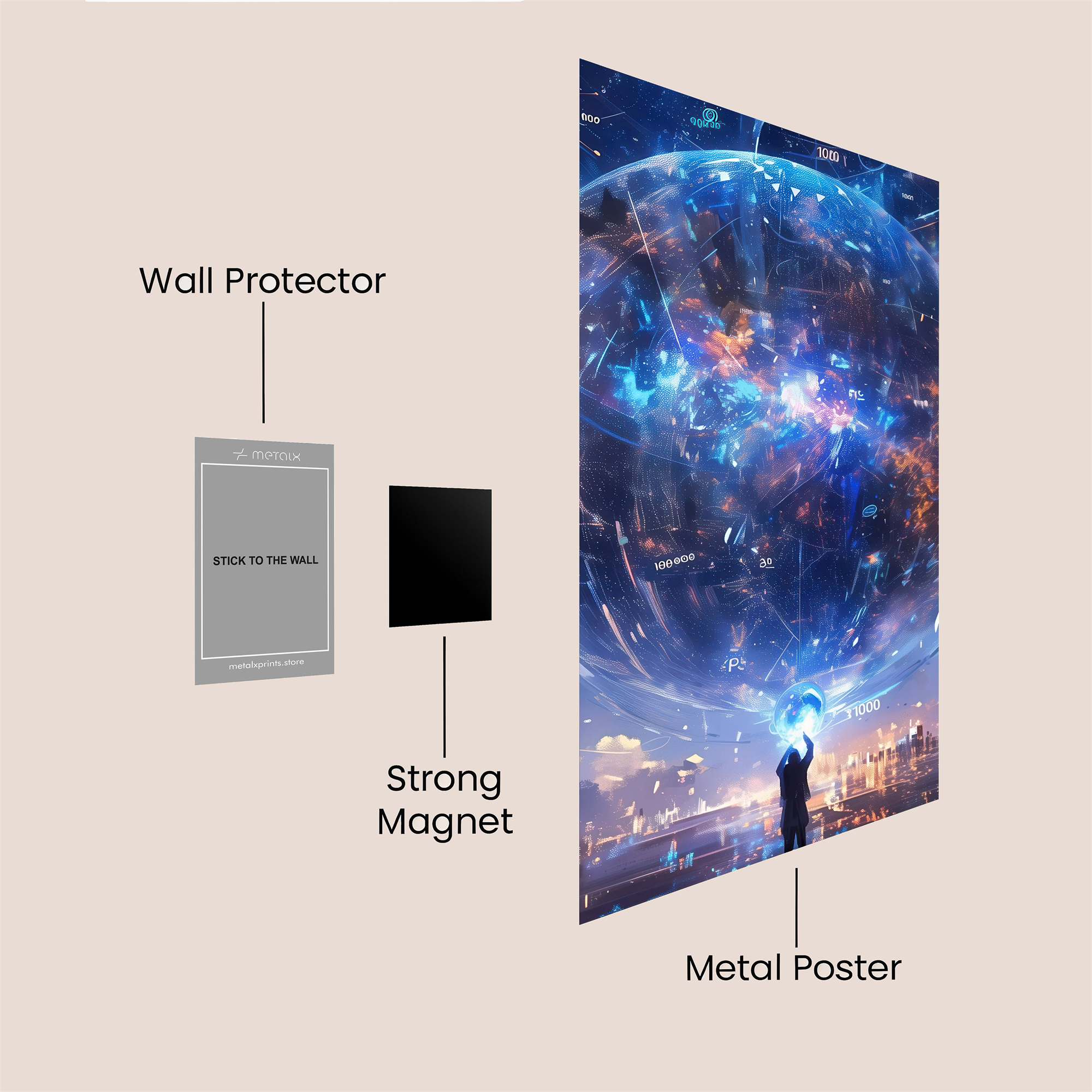 Digital Dream Safe Wall Magnetic / M