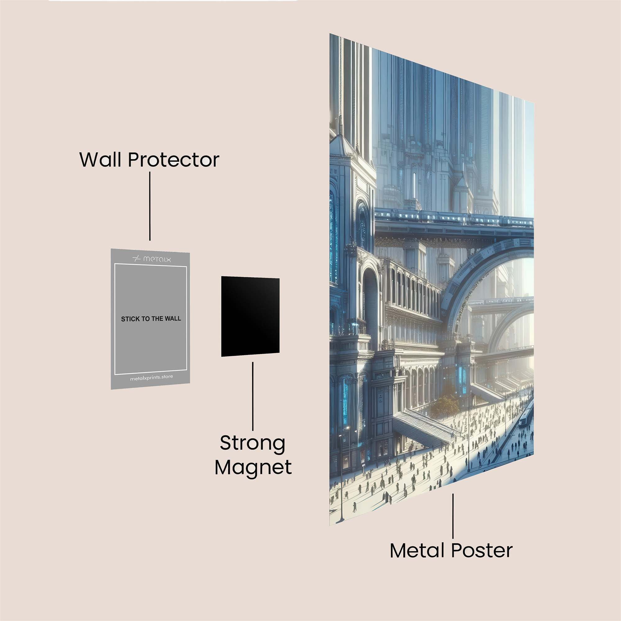 Metropolis Dream Safe Wall Magnetic / M