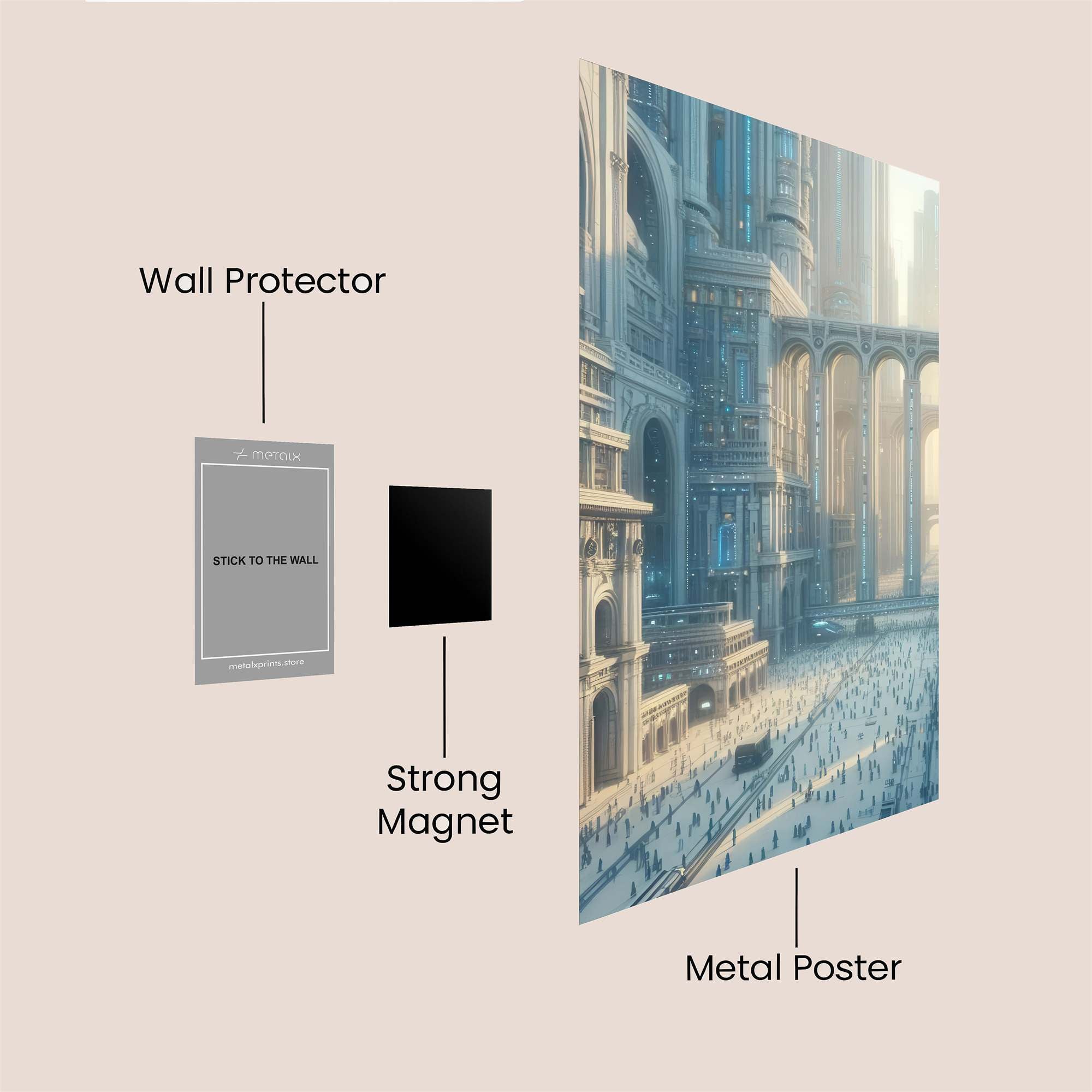 Metropolis Serene Safe Wall Magnetic / M