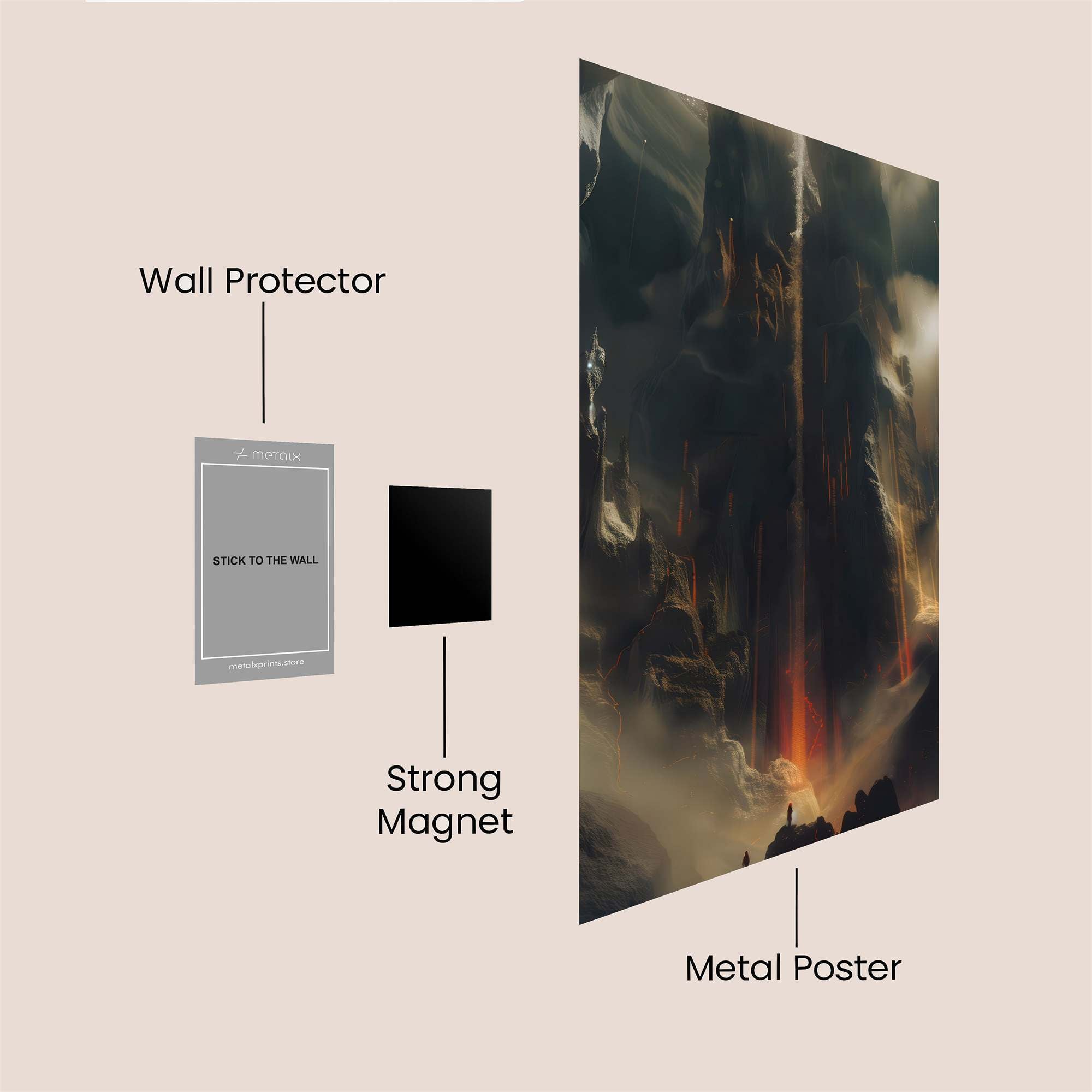 Abyss Glow Safe Wall Magnetic / M