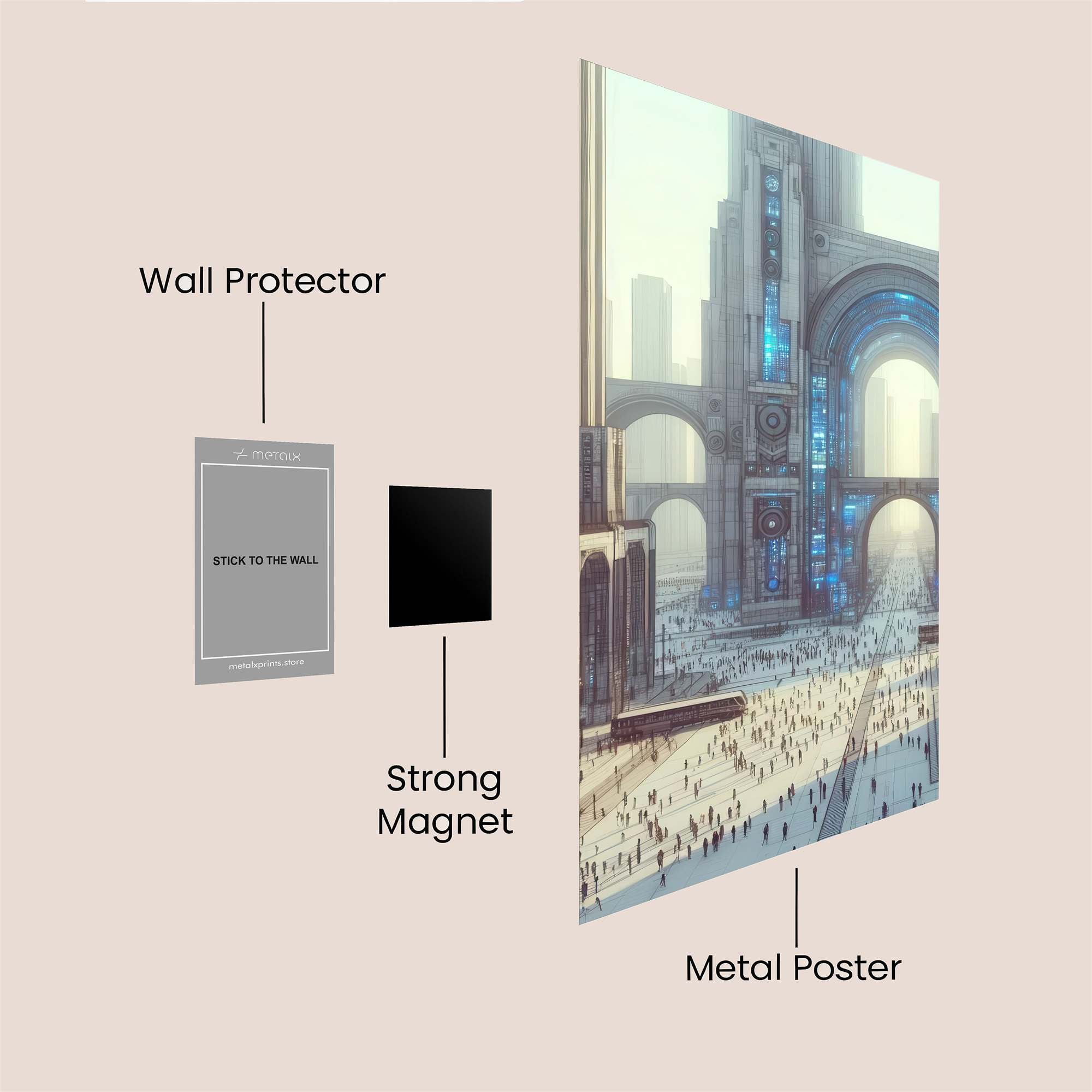 Metropolis Tranquil Safe Wall Magnetic / M