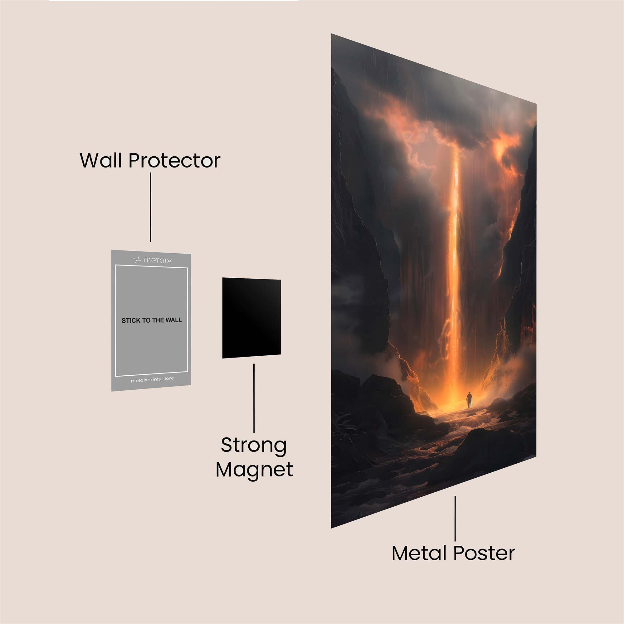 Lava Cascade Safe Wall Magnetic / M