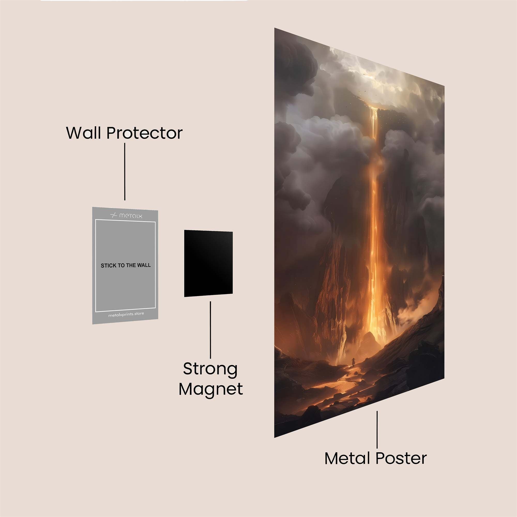 Lava Cascade Safe Wall Magnetic / M