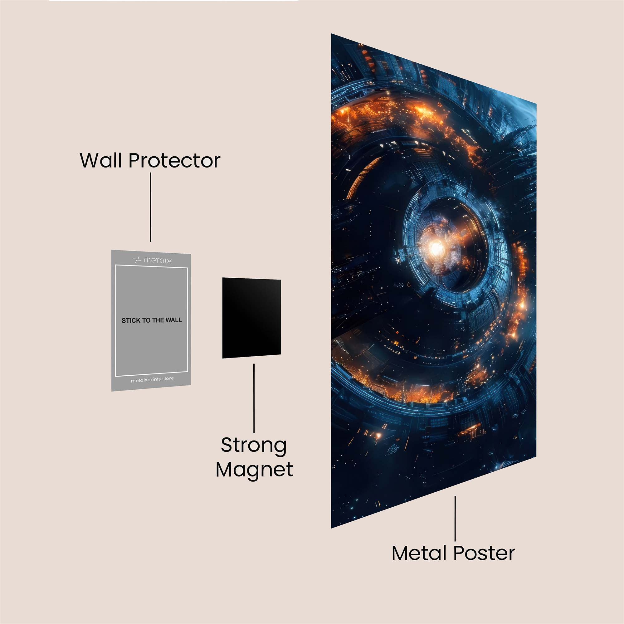 Dyson Sphere Safe Wall Magnetic / M
