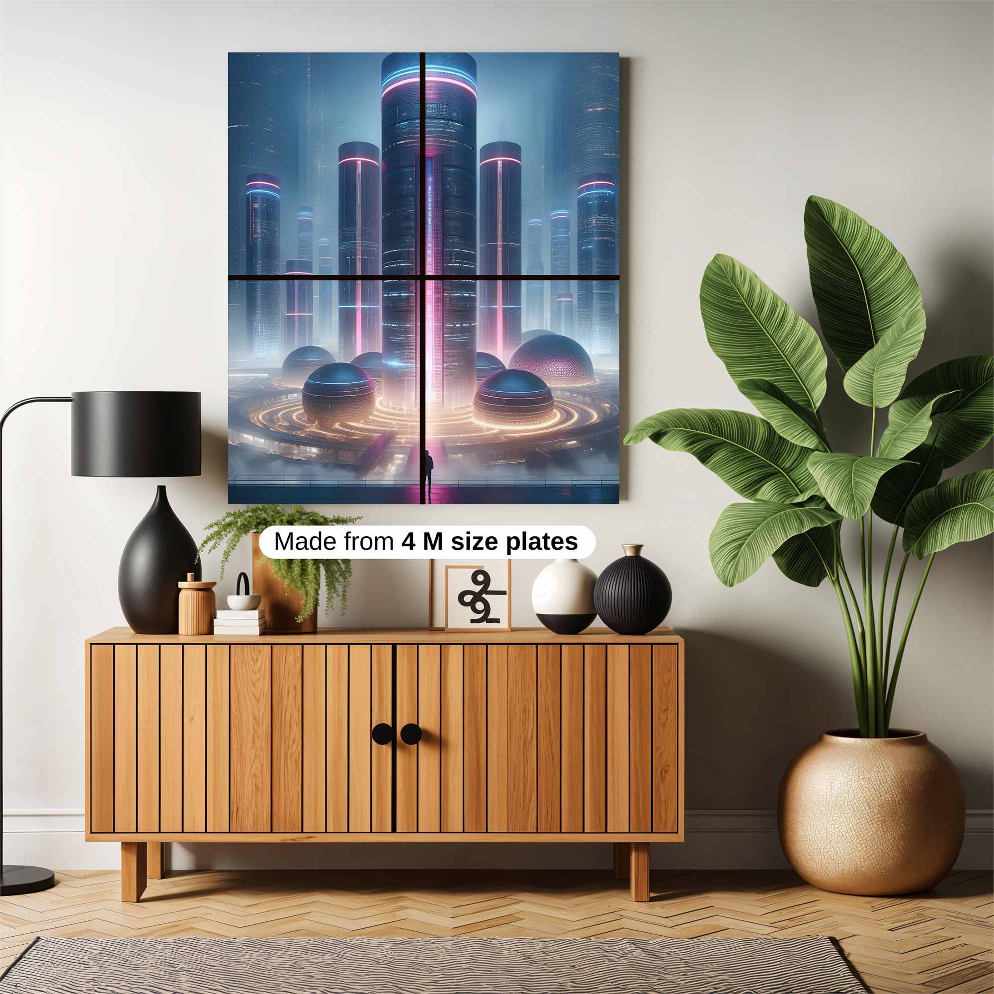 Futuristic Serenity Safe Wall Magnetic / M