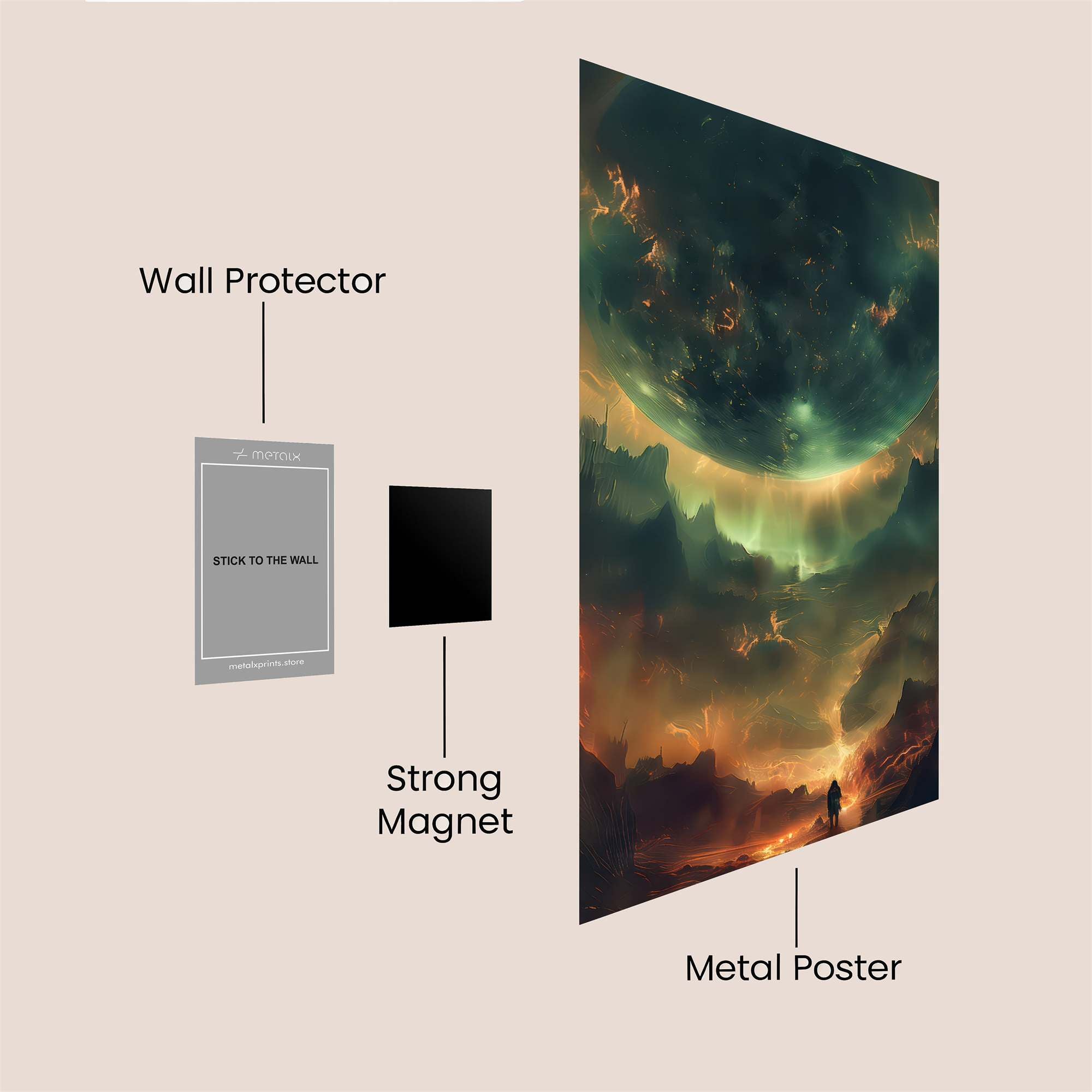 Cosmic Descent Safe Wall Magnetic / M