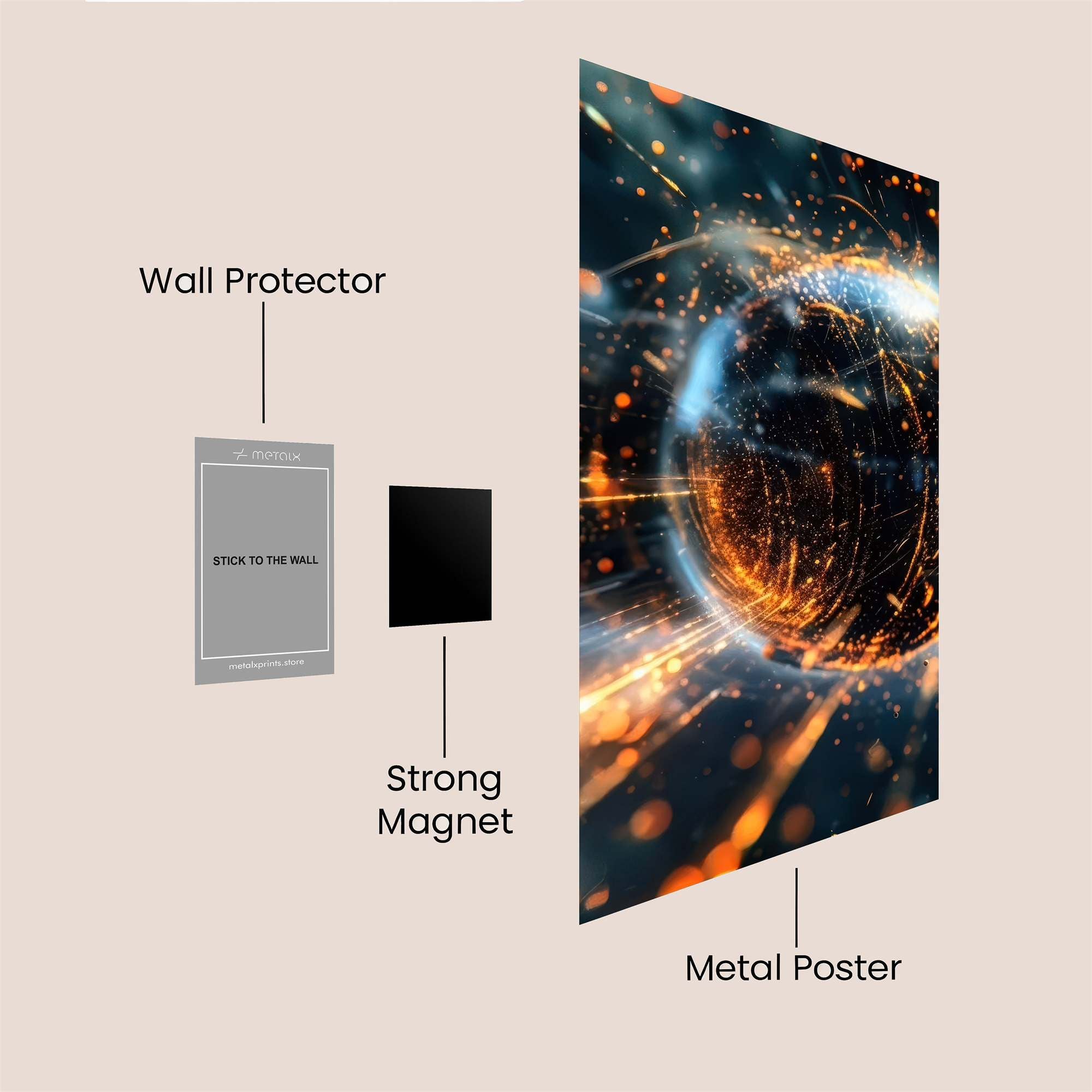 Cosmic Blaze Safe Wall Magnetic / M