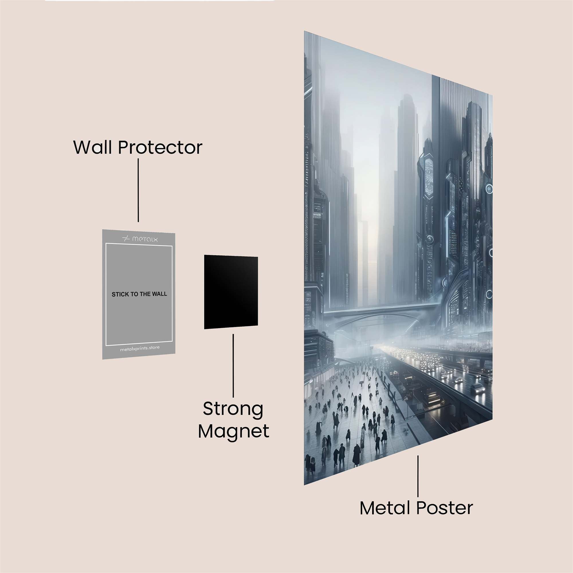 Cyberpunk Dreamscape Safe Wall Magnetic / M
