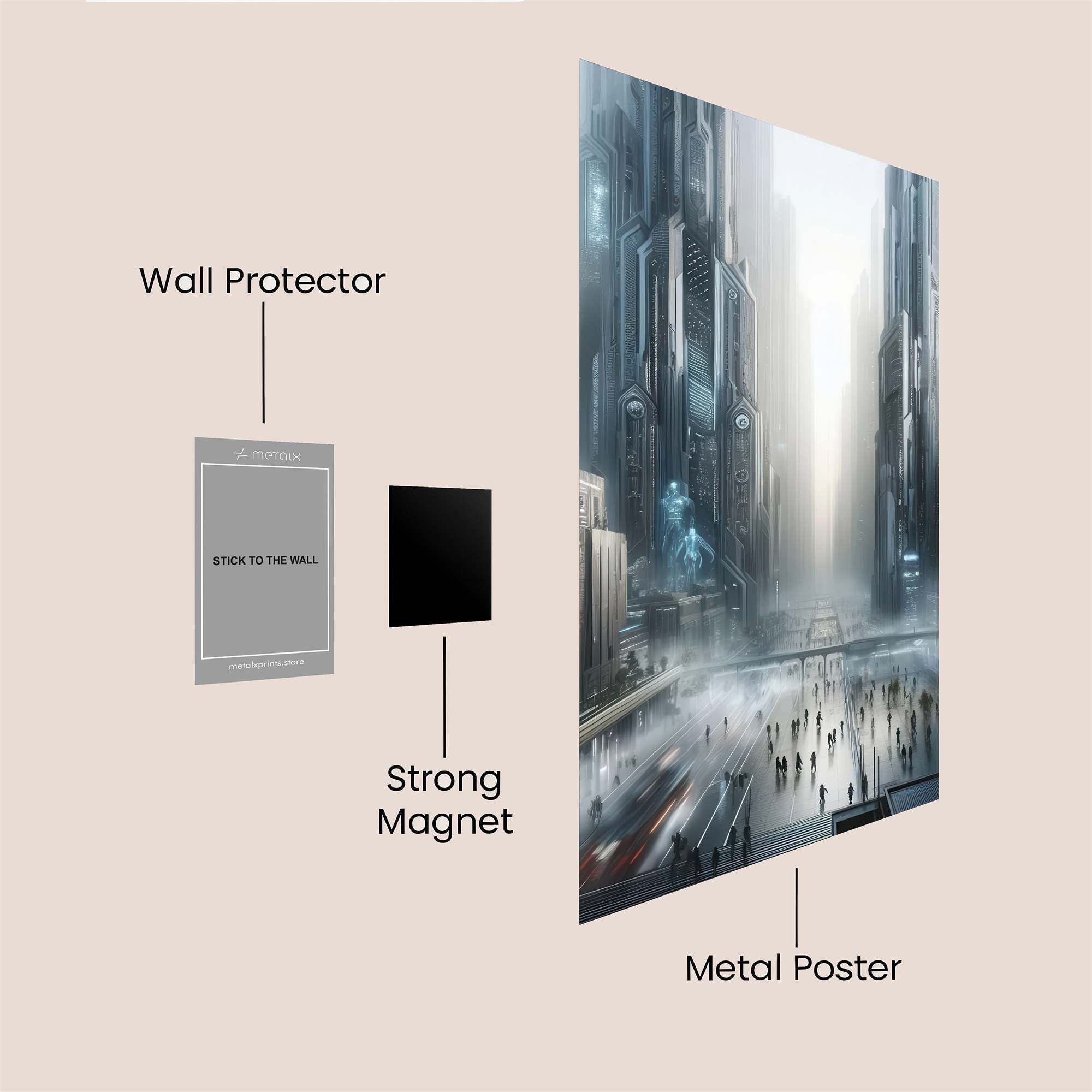 Neon Solitude Safe Wall Magnetic / M