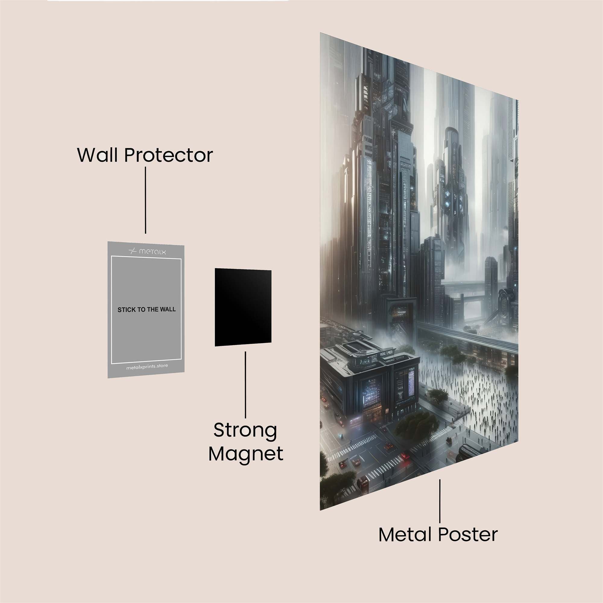 Neon Serenity Safe Wall Magnetic / M