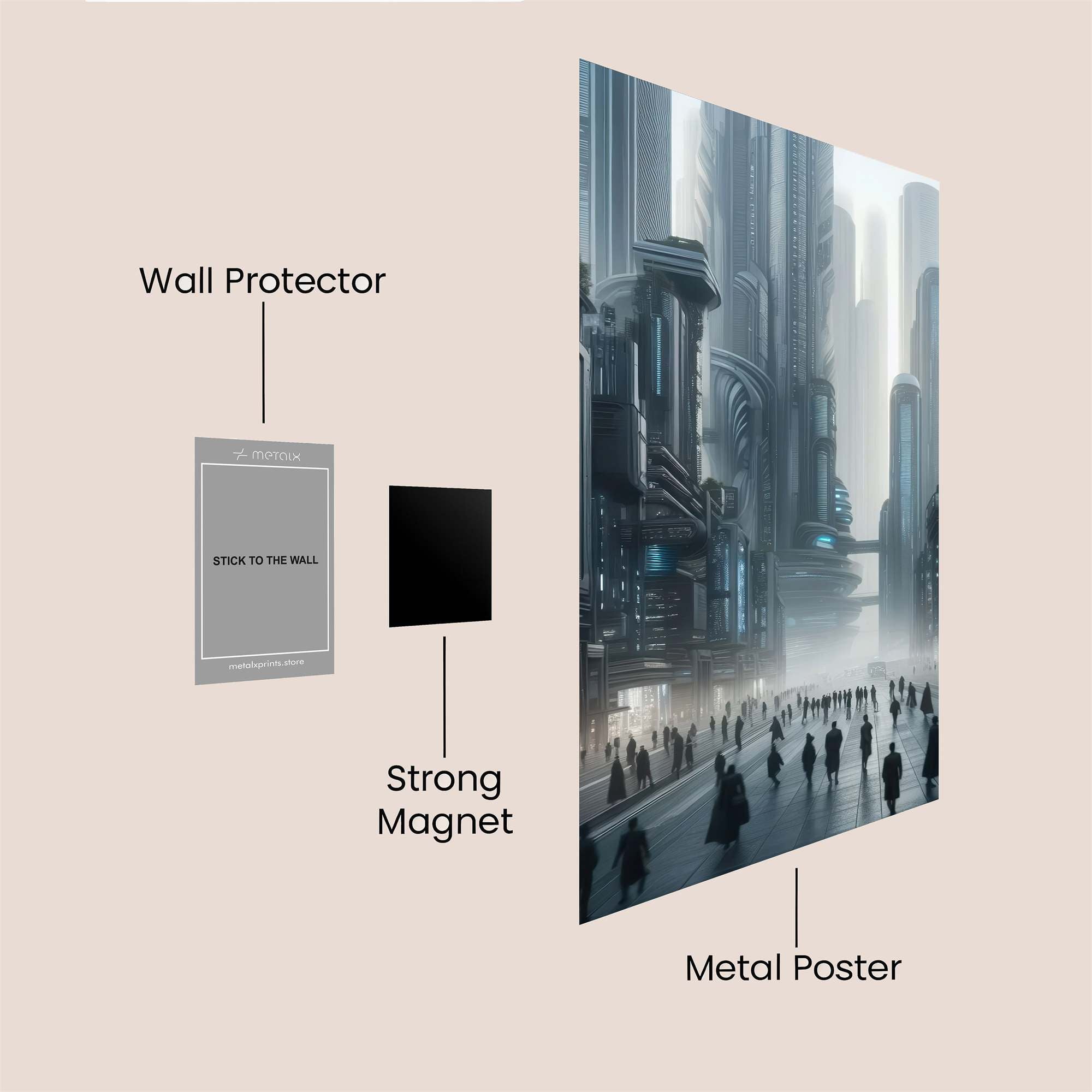 Cyber Serenity Safe Wall Magnetic / M