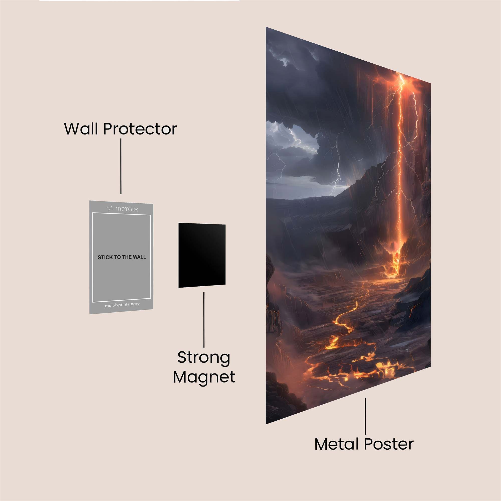 Lava Eruption Safe Wall Magnetic / M