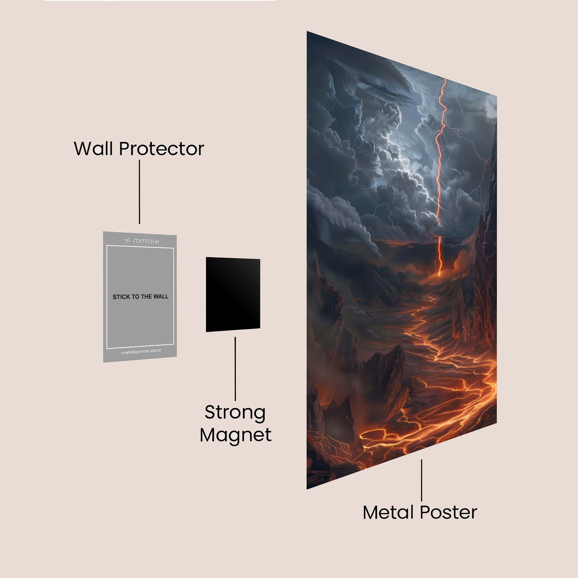 Lava Fury Safe Wall Magnetic / M