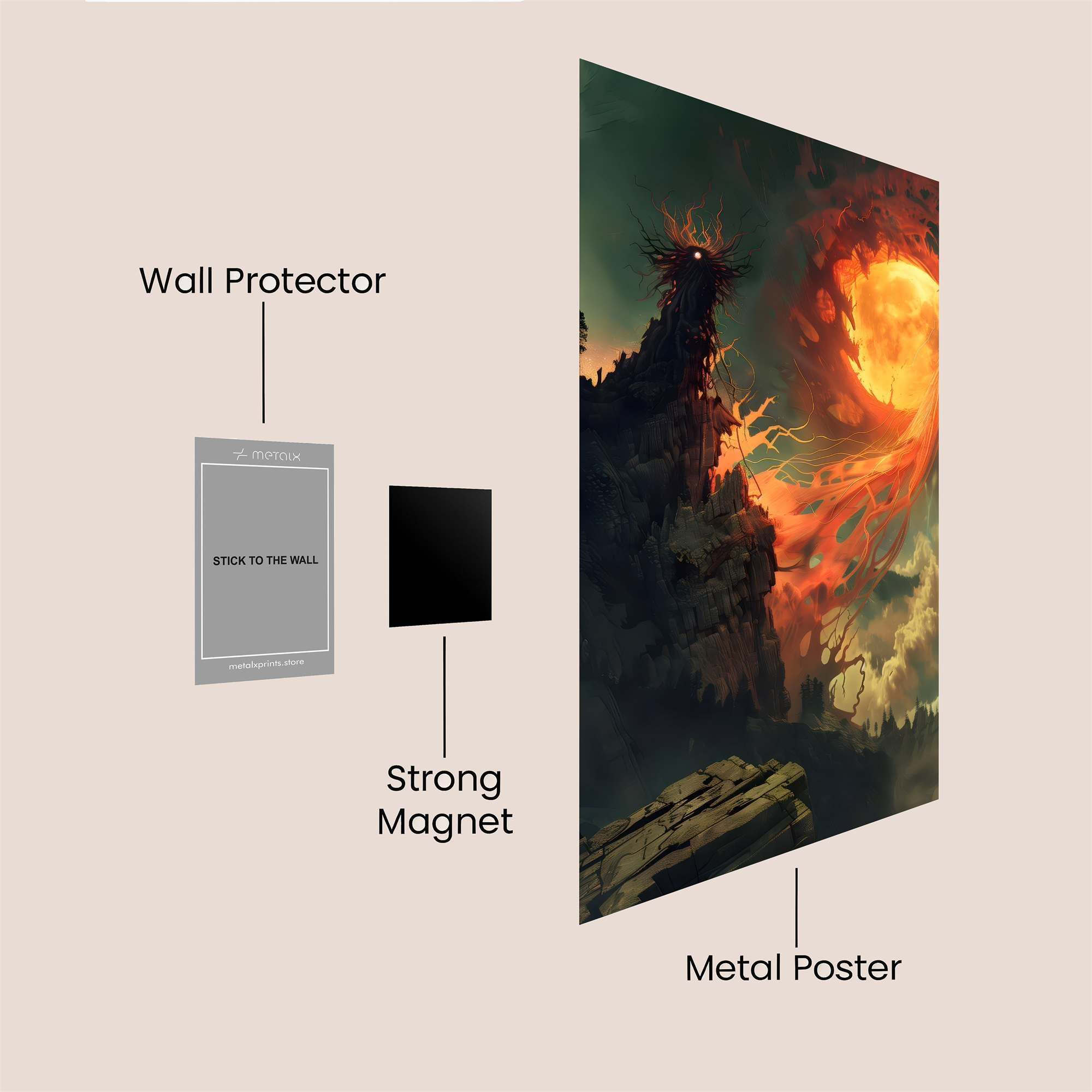 Demon Blaze Safe Wall Magnetic / M