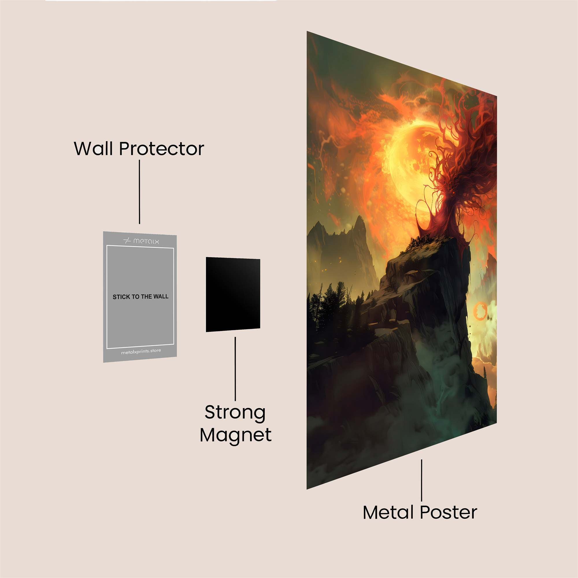 Volcanic Fury Safe Wall Magnetic / M