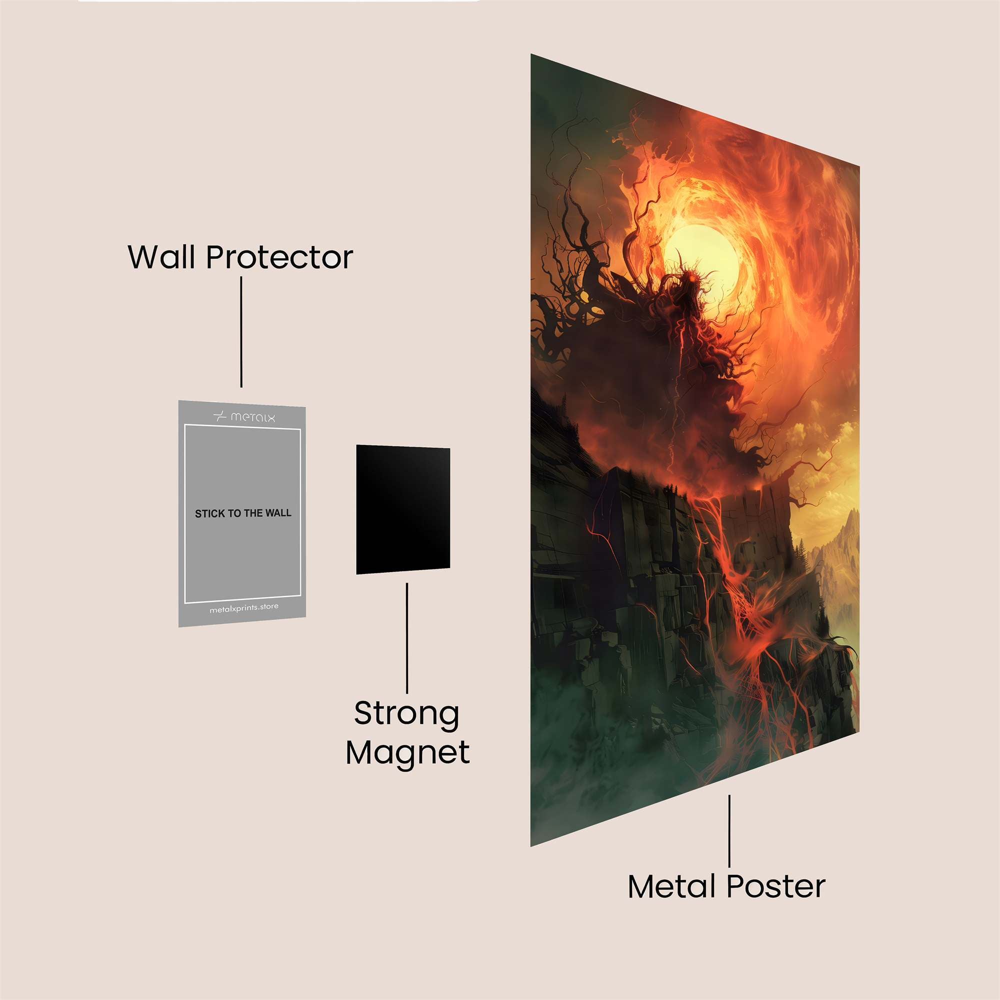 Volcano Fury Safe Wall Magnetic / M