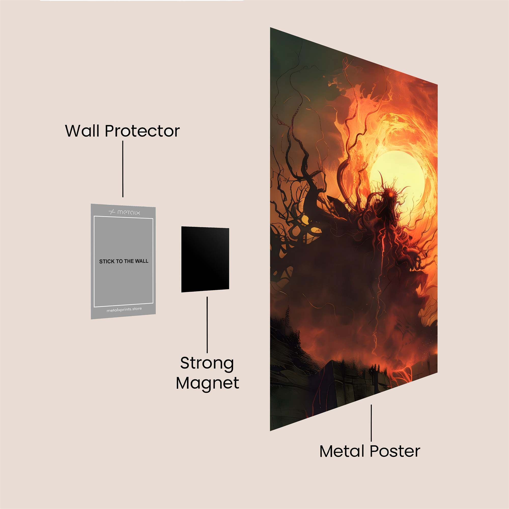 Demon Apocalyptic Safe Wall Magnetic / M