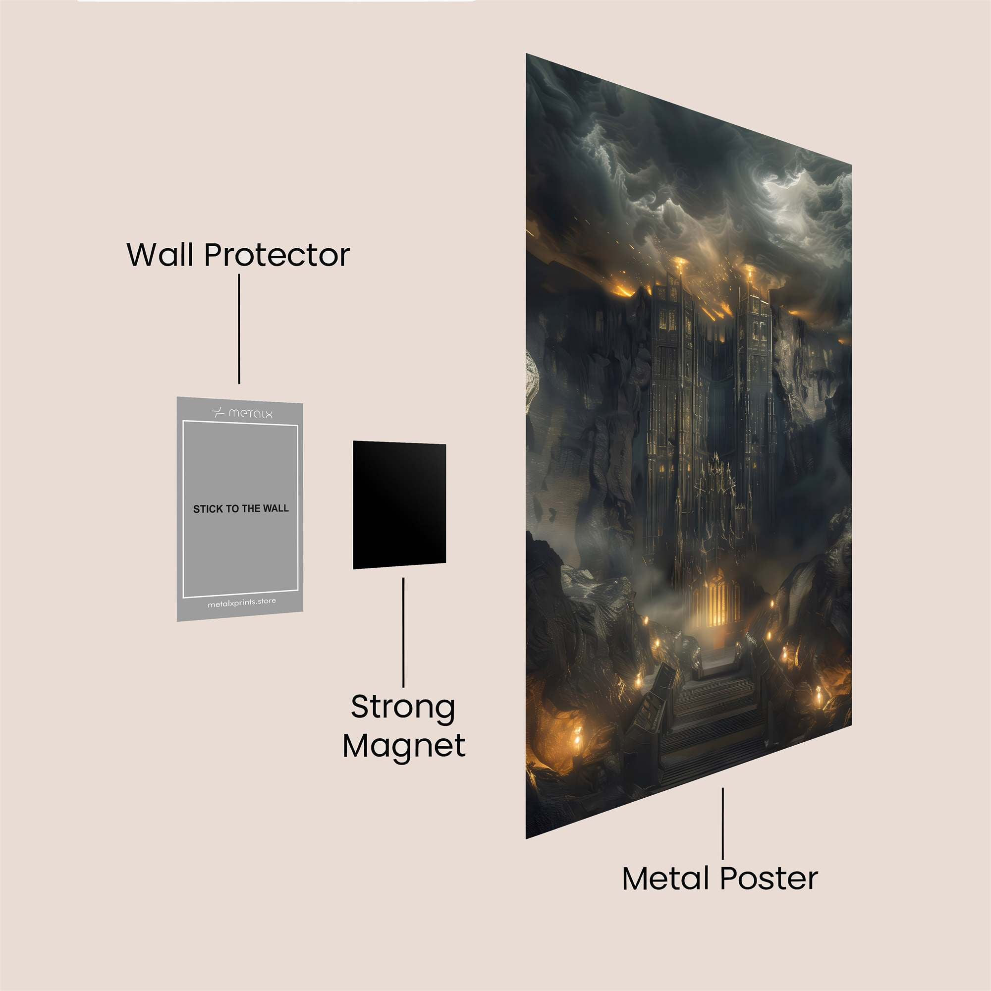 Castle Gloom Safe Wall Magnetic / M