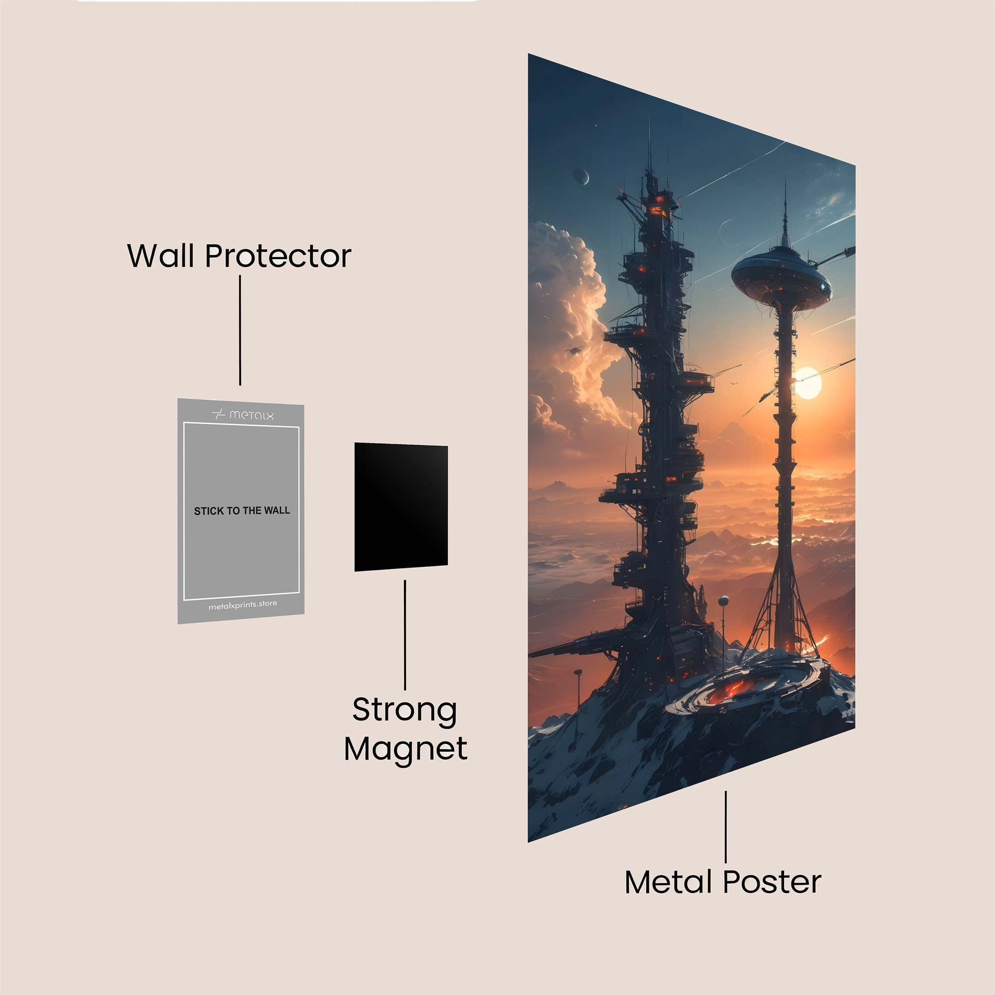 Skyward Serenity Safe Wall Magnetic / M