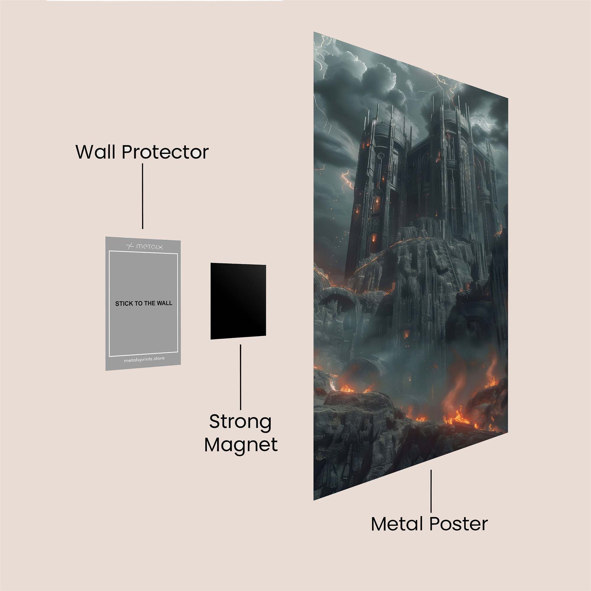 Doom Fortress Safe Wall Magnetic / M
