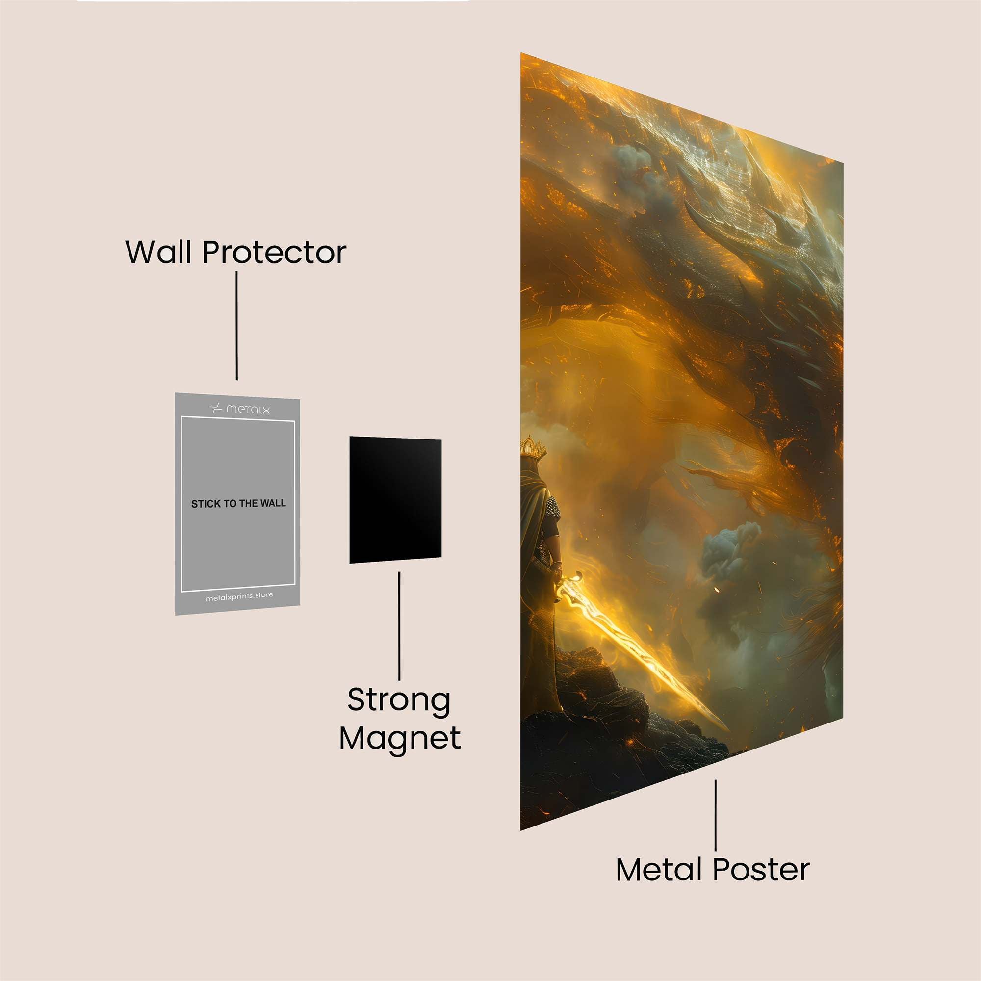 Dragon Fury Safe Wall Magnetic / M