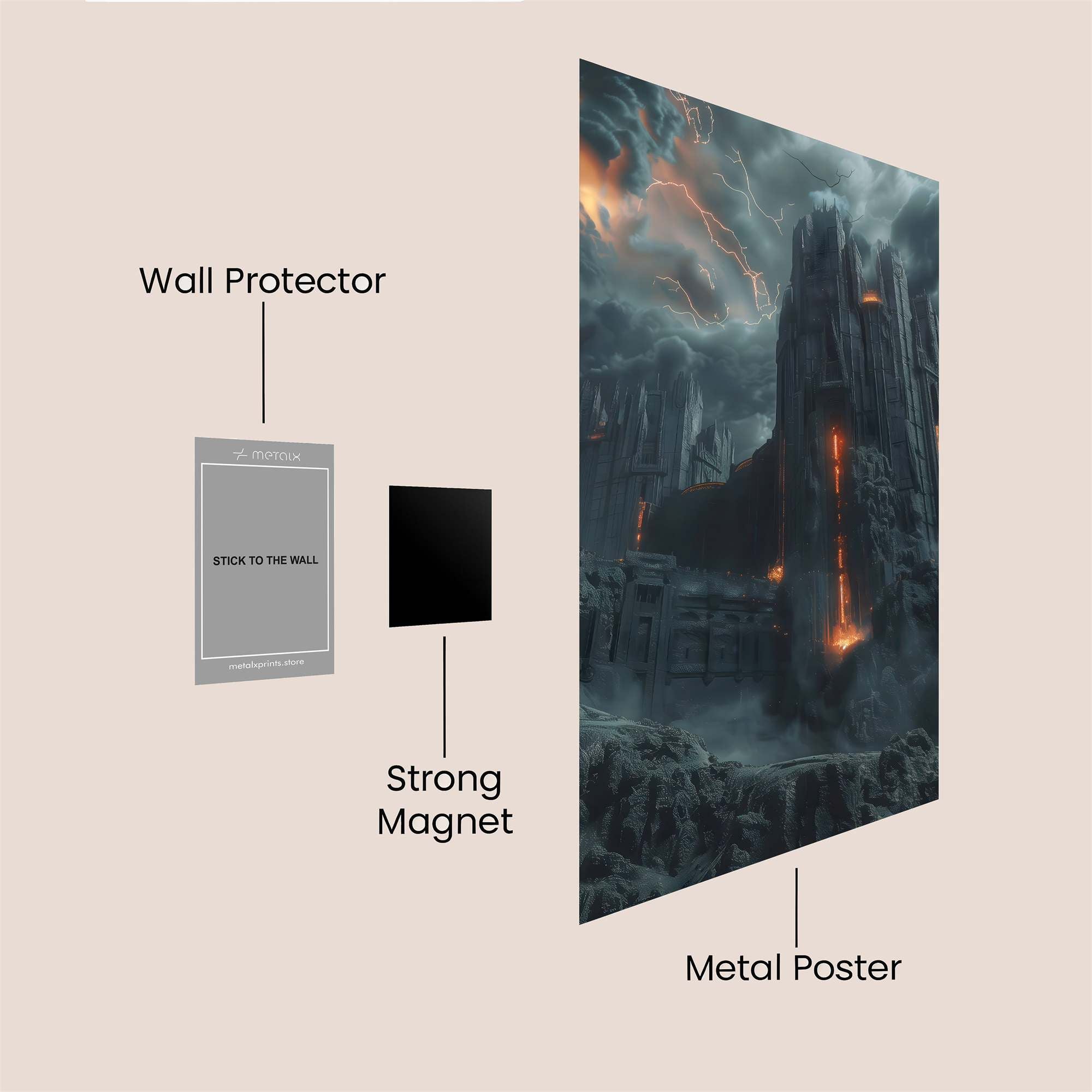 Doom Fortress Safe Wall Magnetic / M