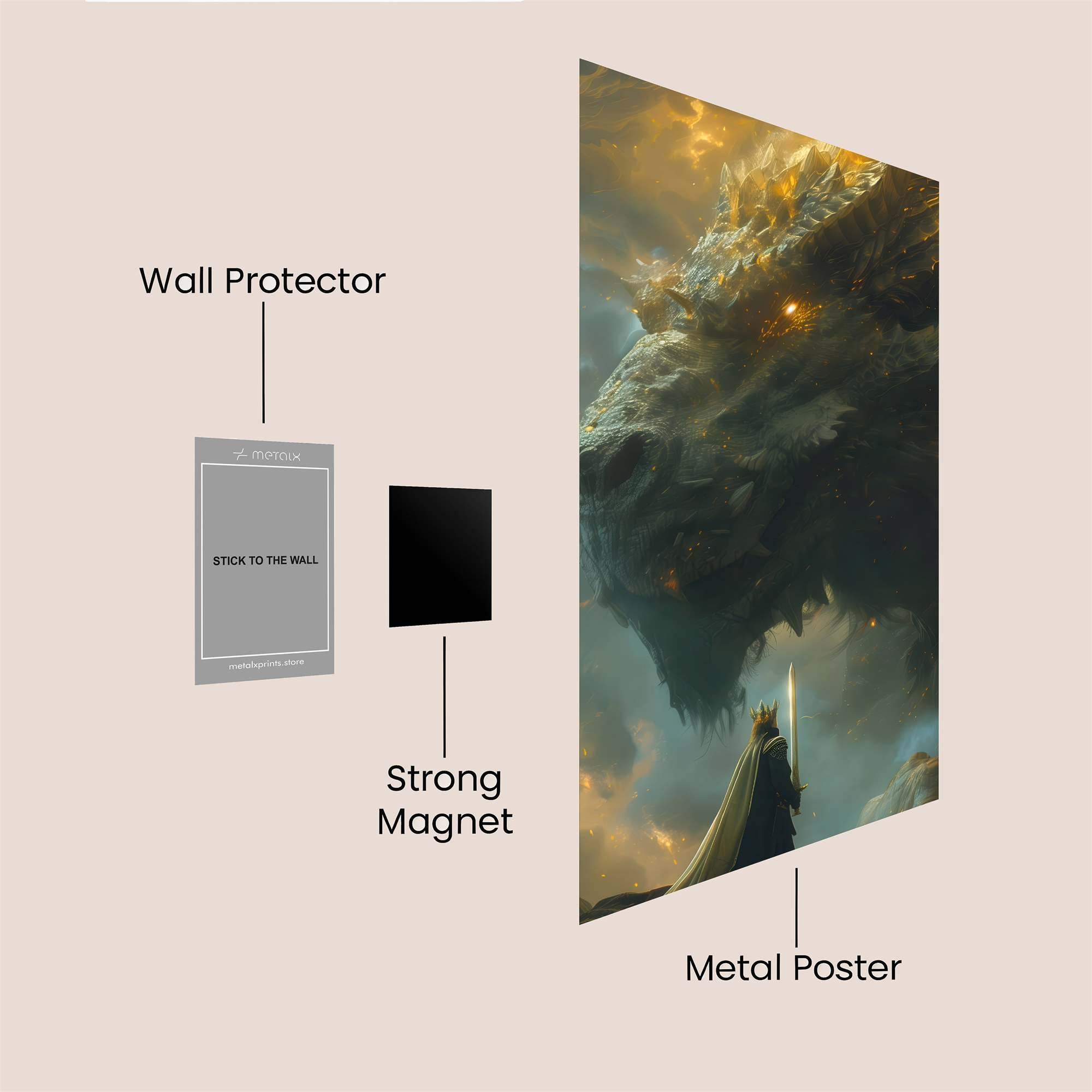 Godzilla Majestic Safe Wall Magnetic / M