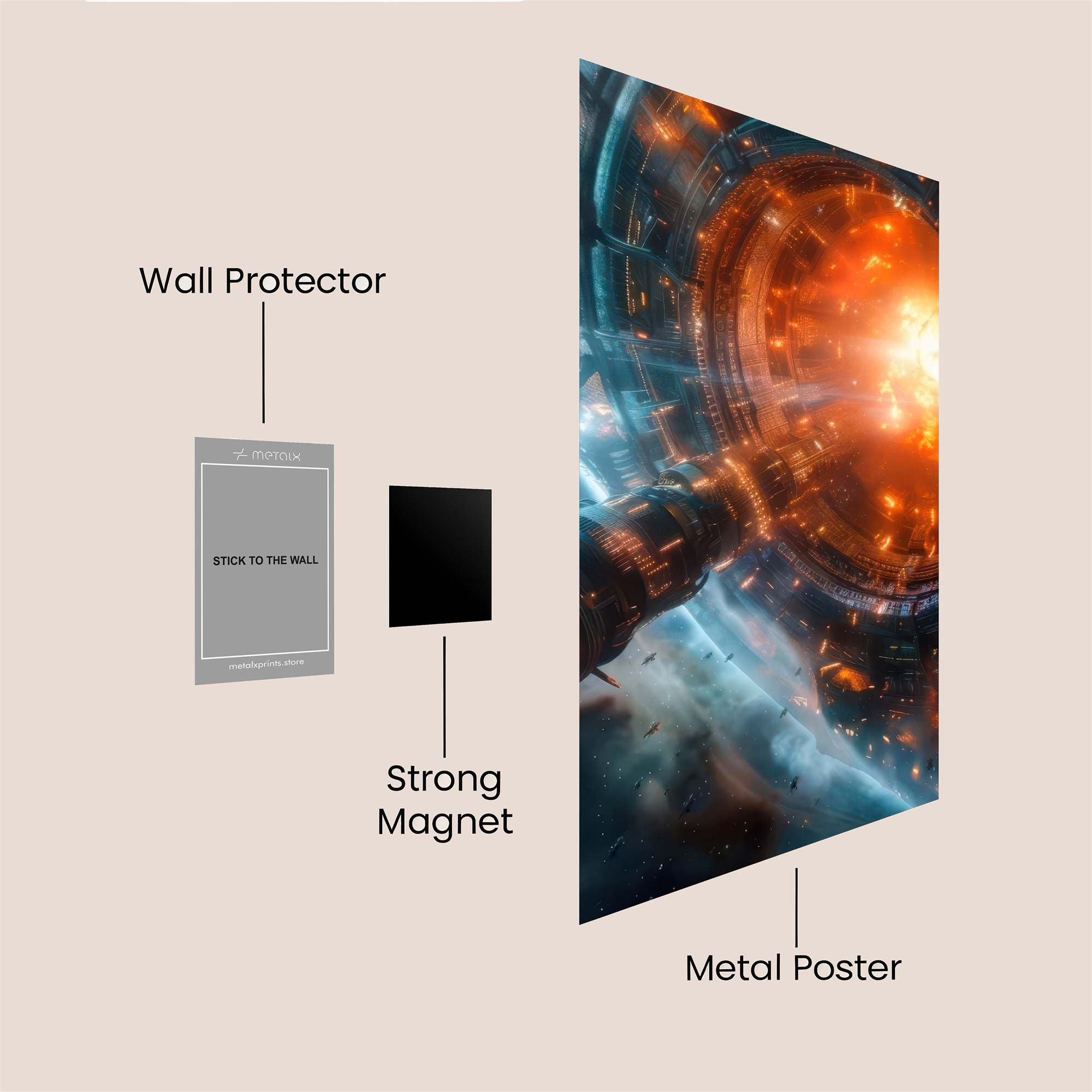 Portal Blaze Safe Wall Magnetic / M