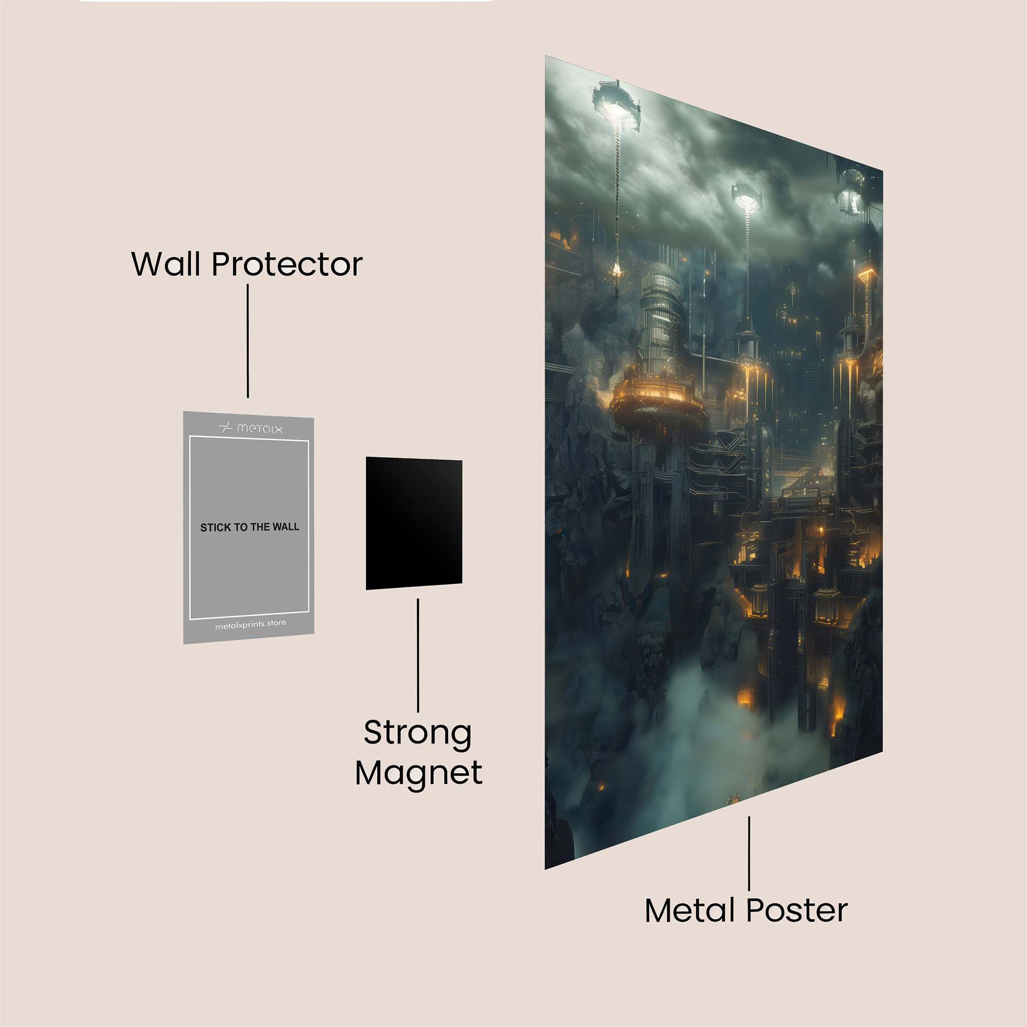Metropolis Gloom Safe Wall Magnetic / M