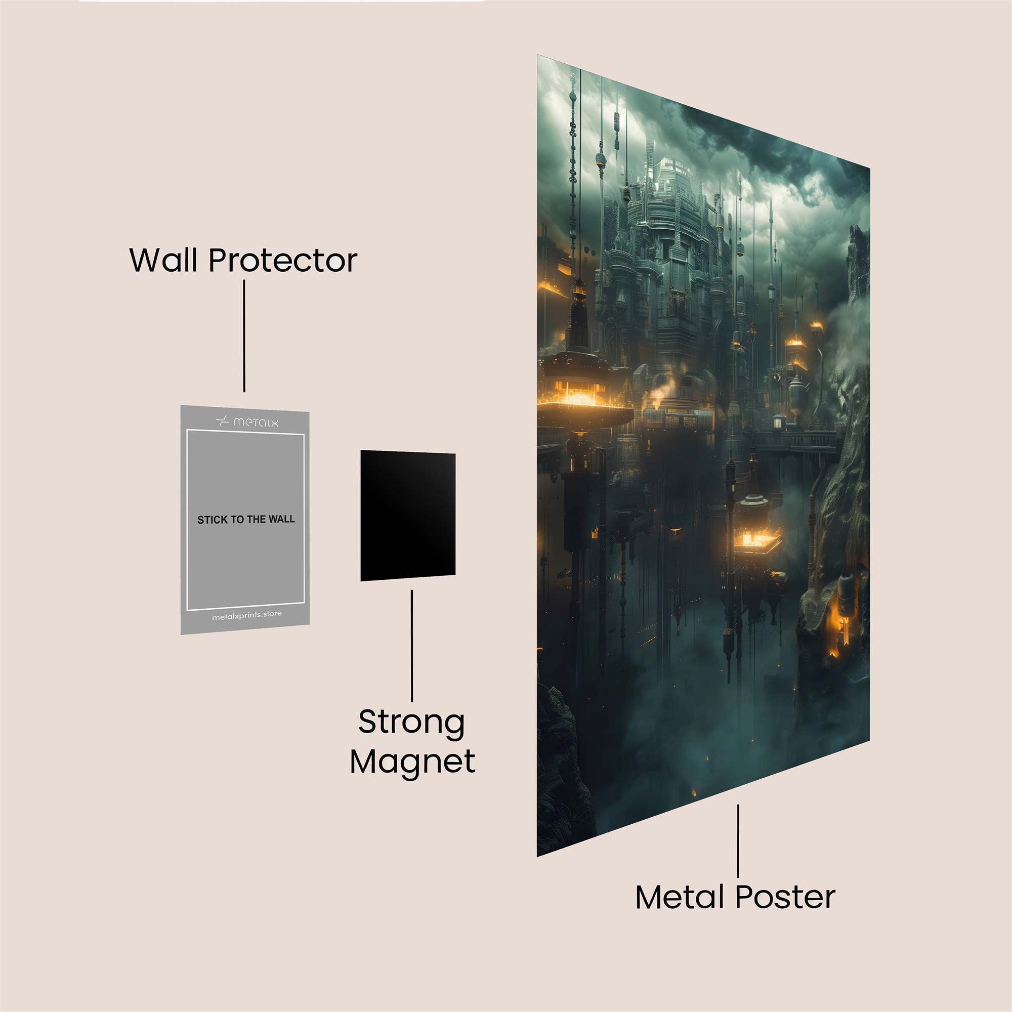 Metropolis Gloom Safe Wall Magnetic / M