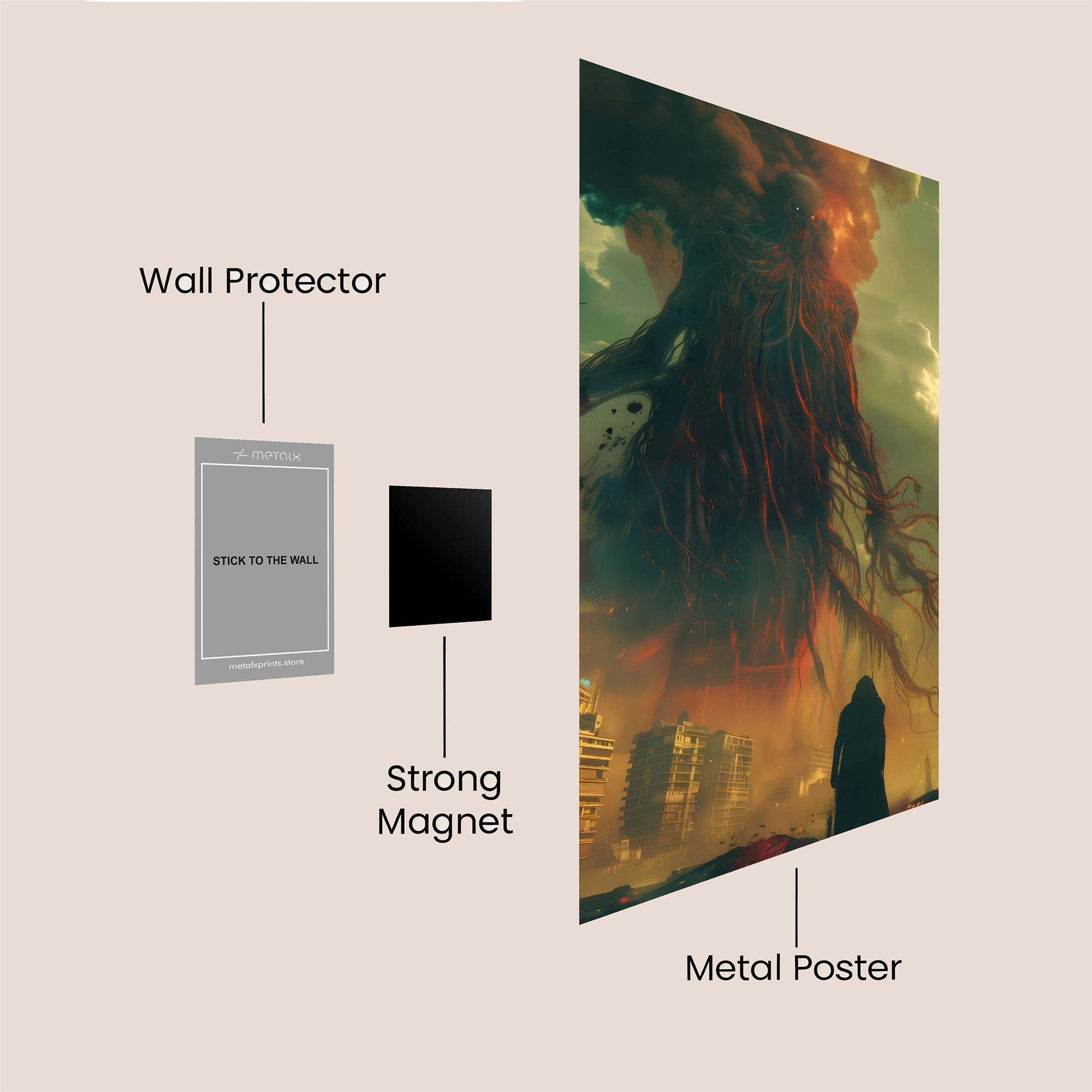 Cthulhu Apocalypse Safe Wall Magnetic / M
