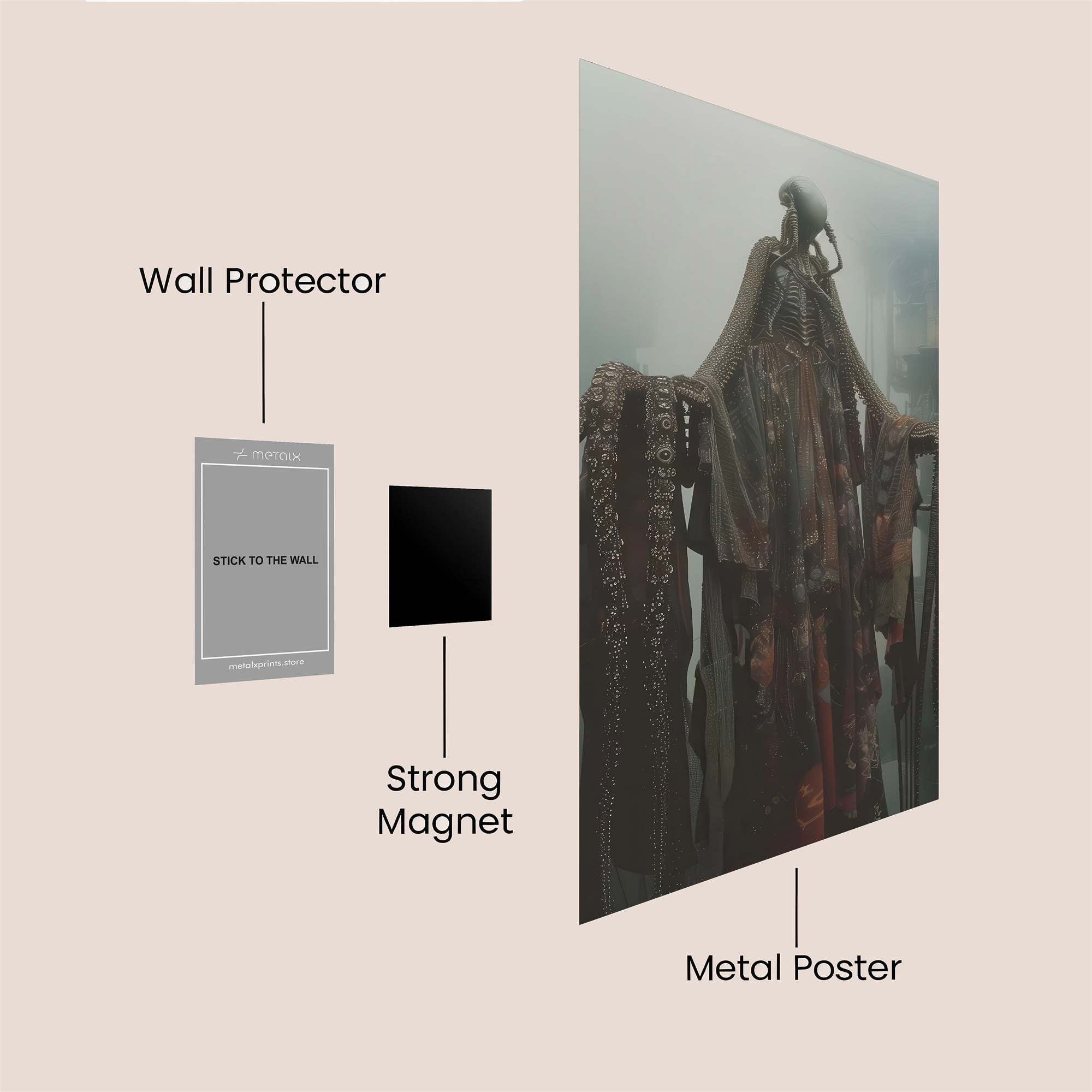 Slenderman Gloom Safe Wall Magnetic / M
